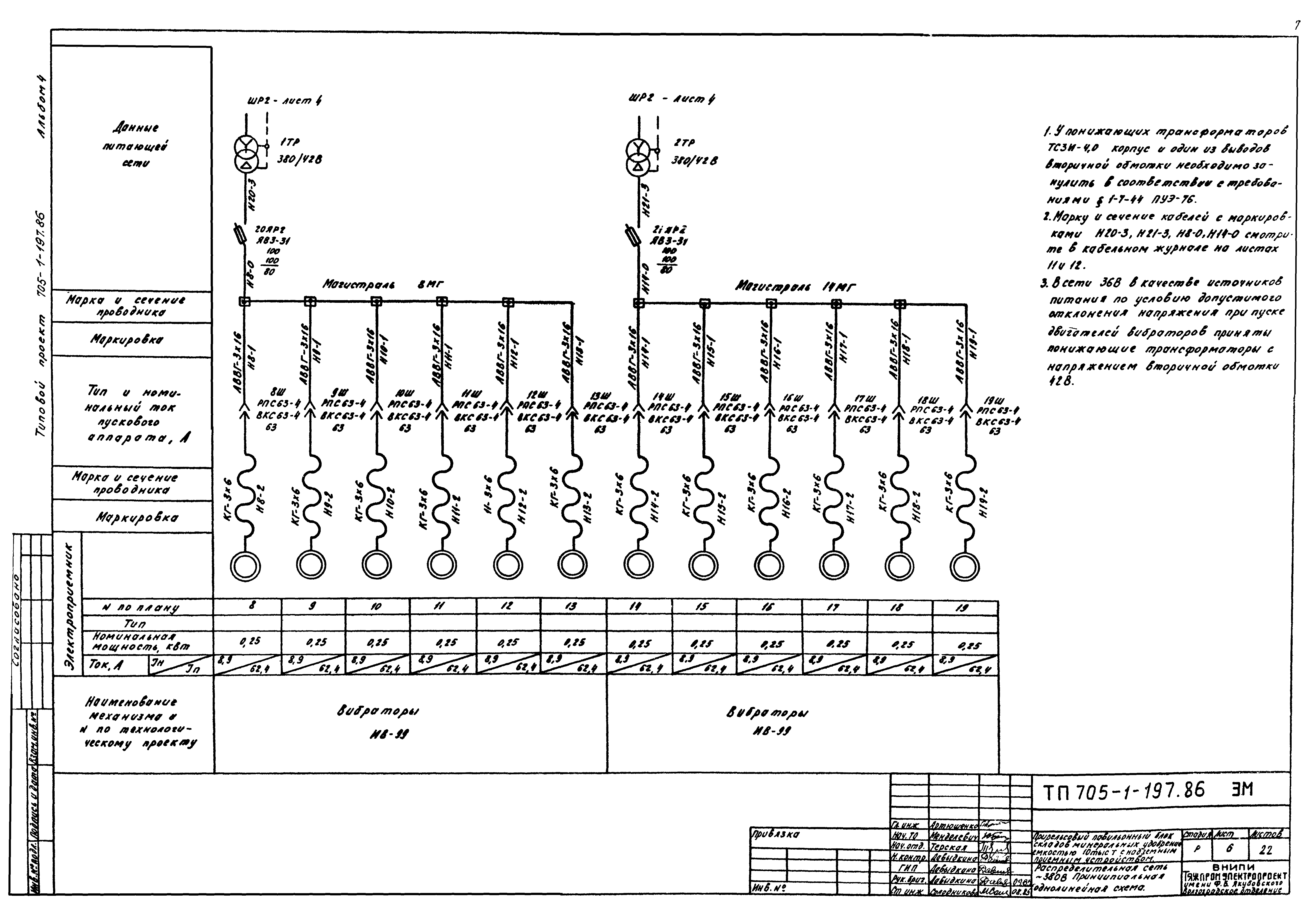 Типовой проект 705-1-197.86