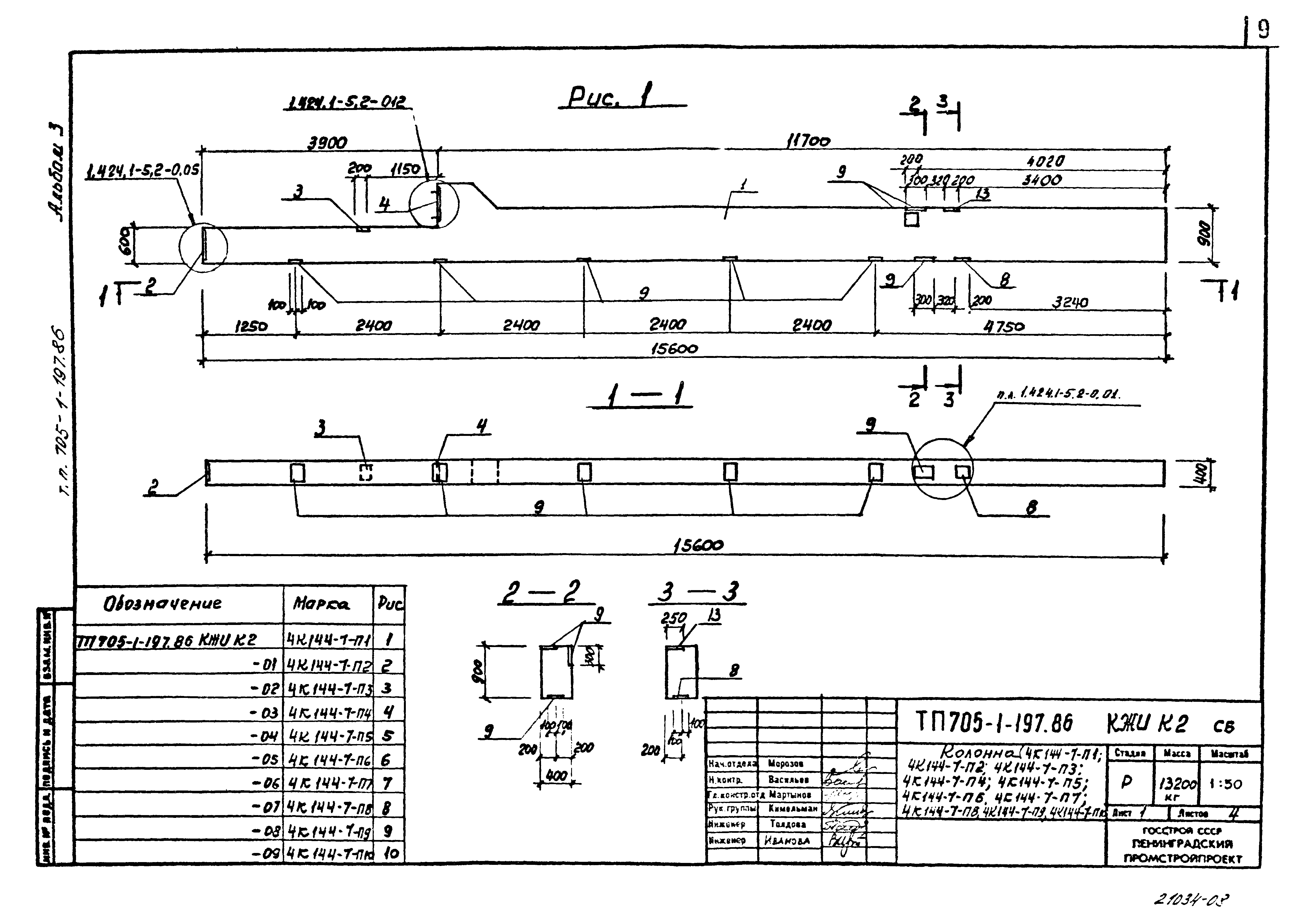 Типовой проект 705-1-197.86