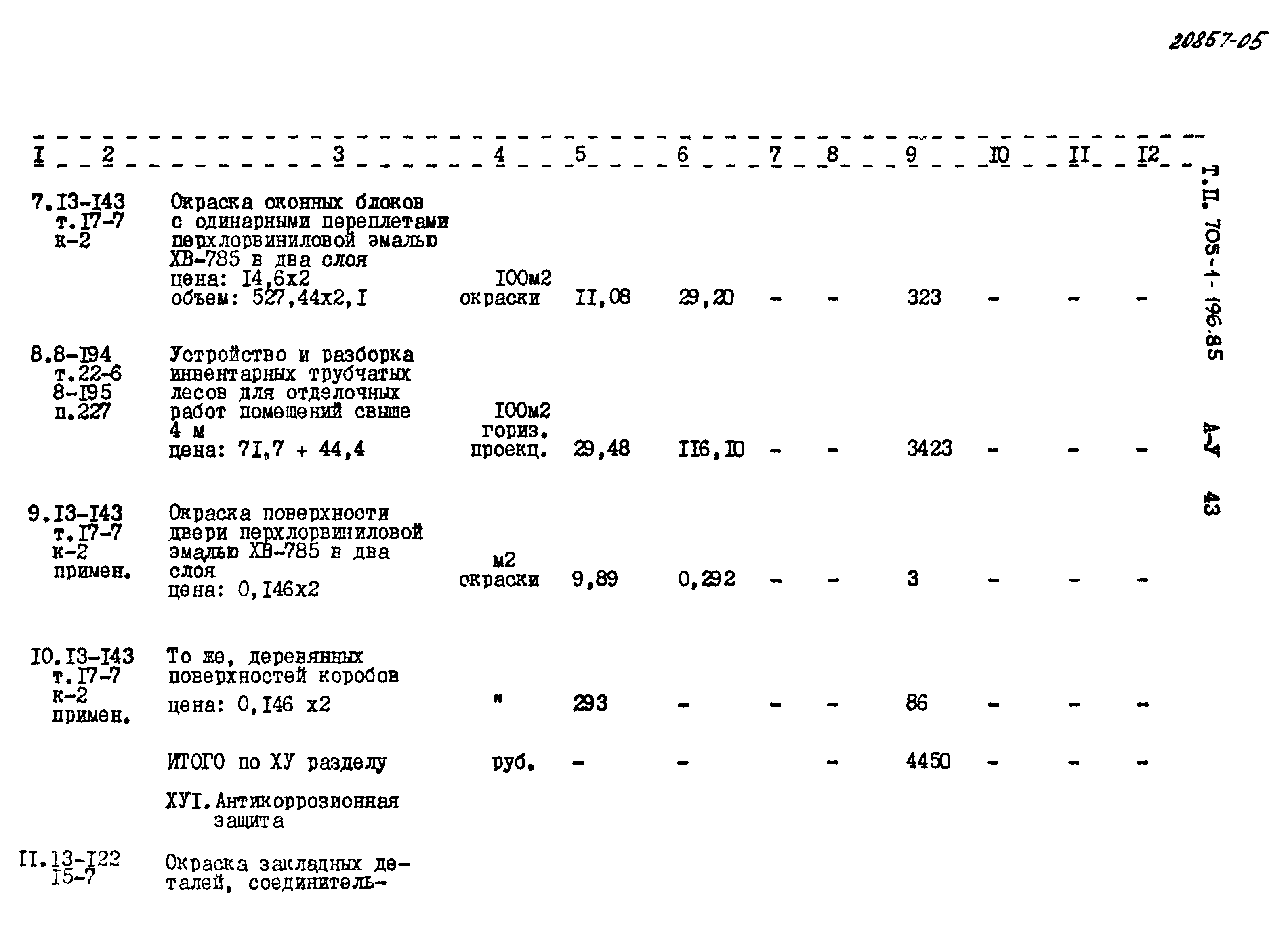 Типовой проект 705-1-196.85