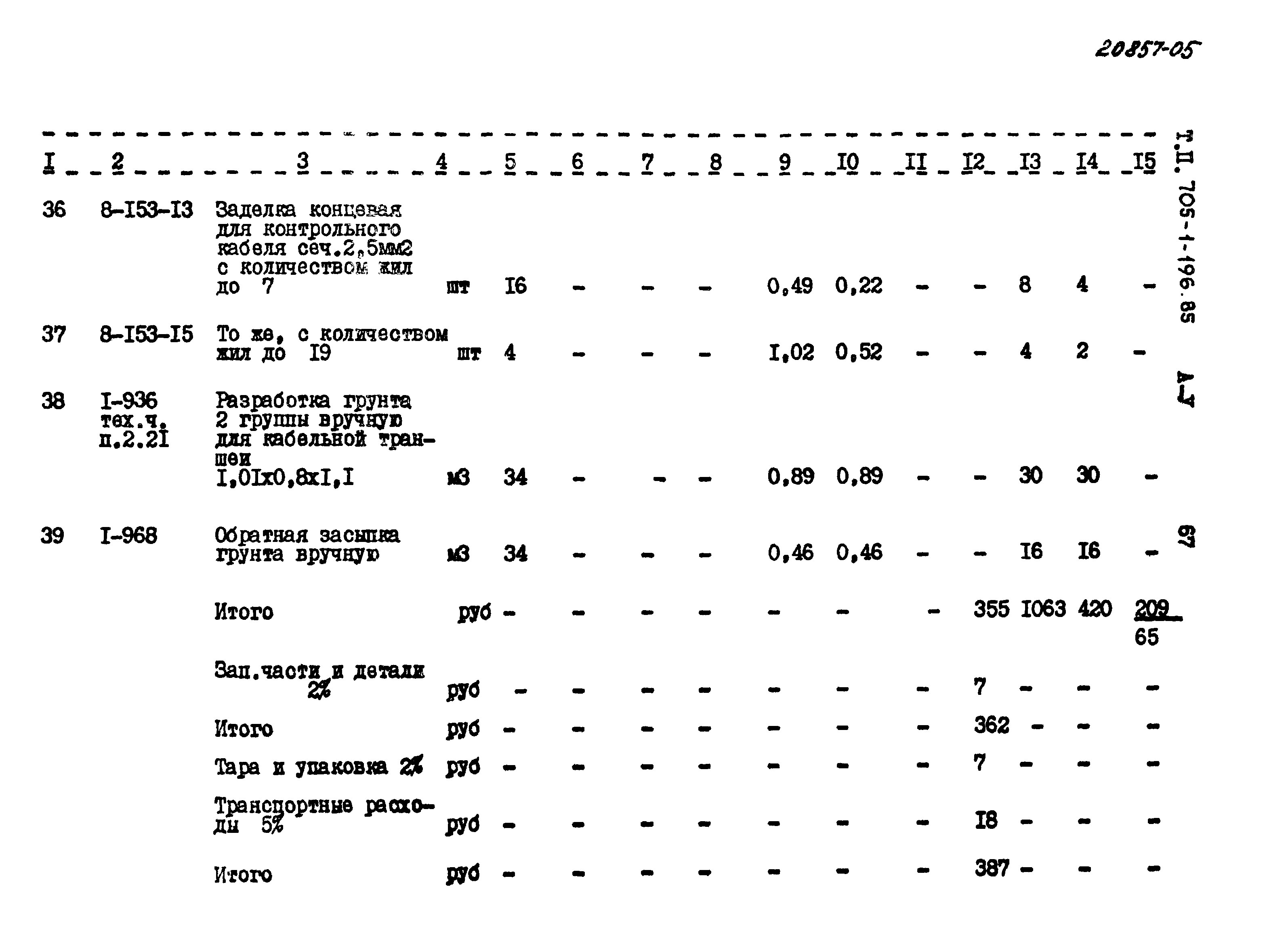 Типовой проект 705-1-196.85