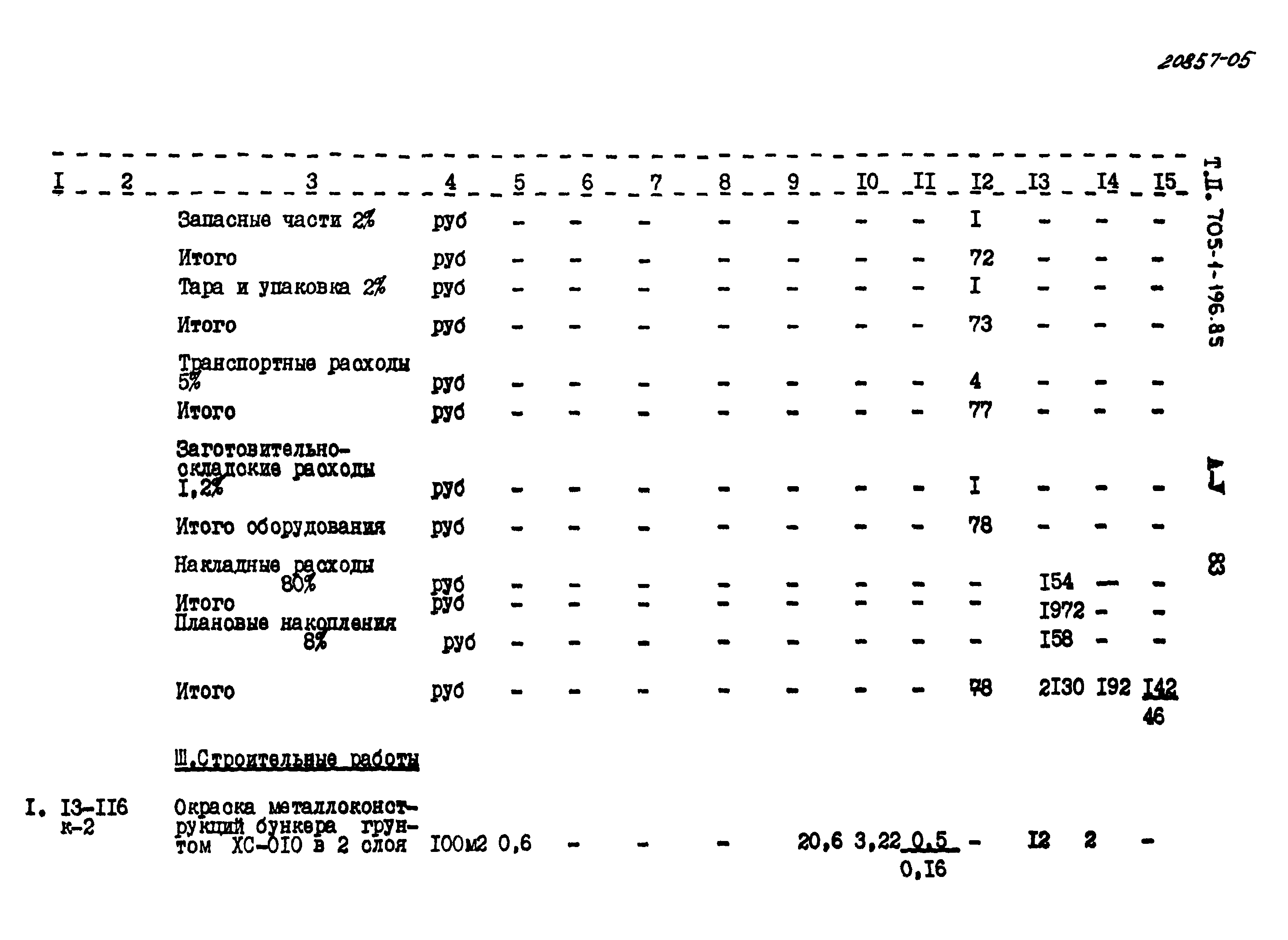 Типовой проект 705-1-196.85