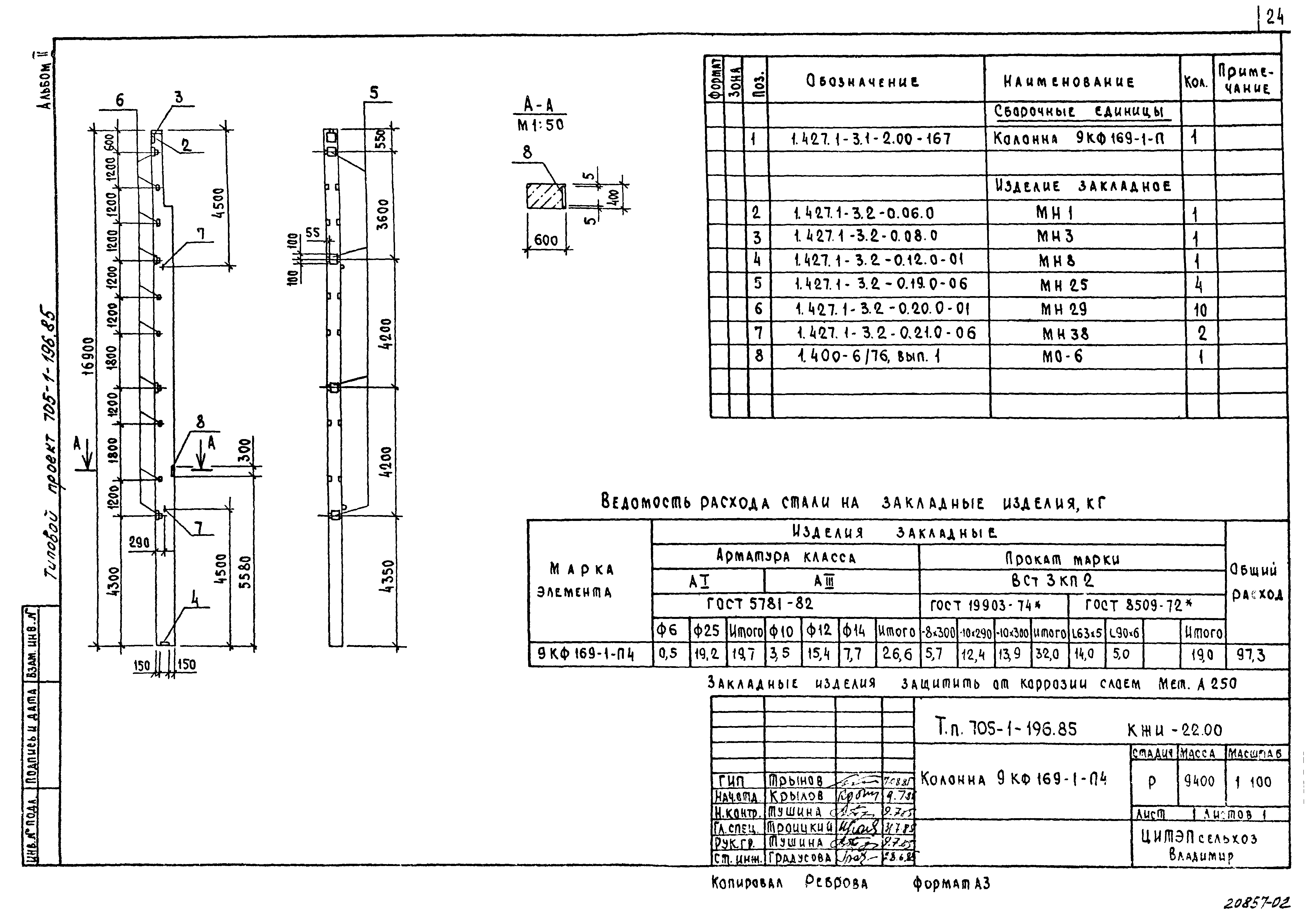 Типовой проект 705-1-196.85