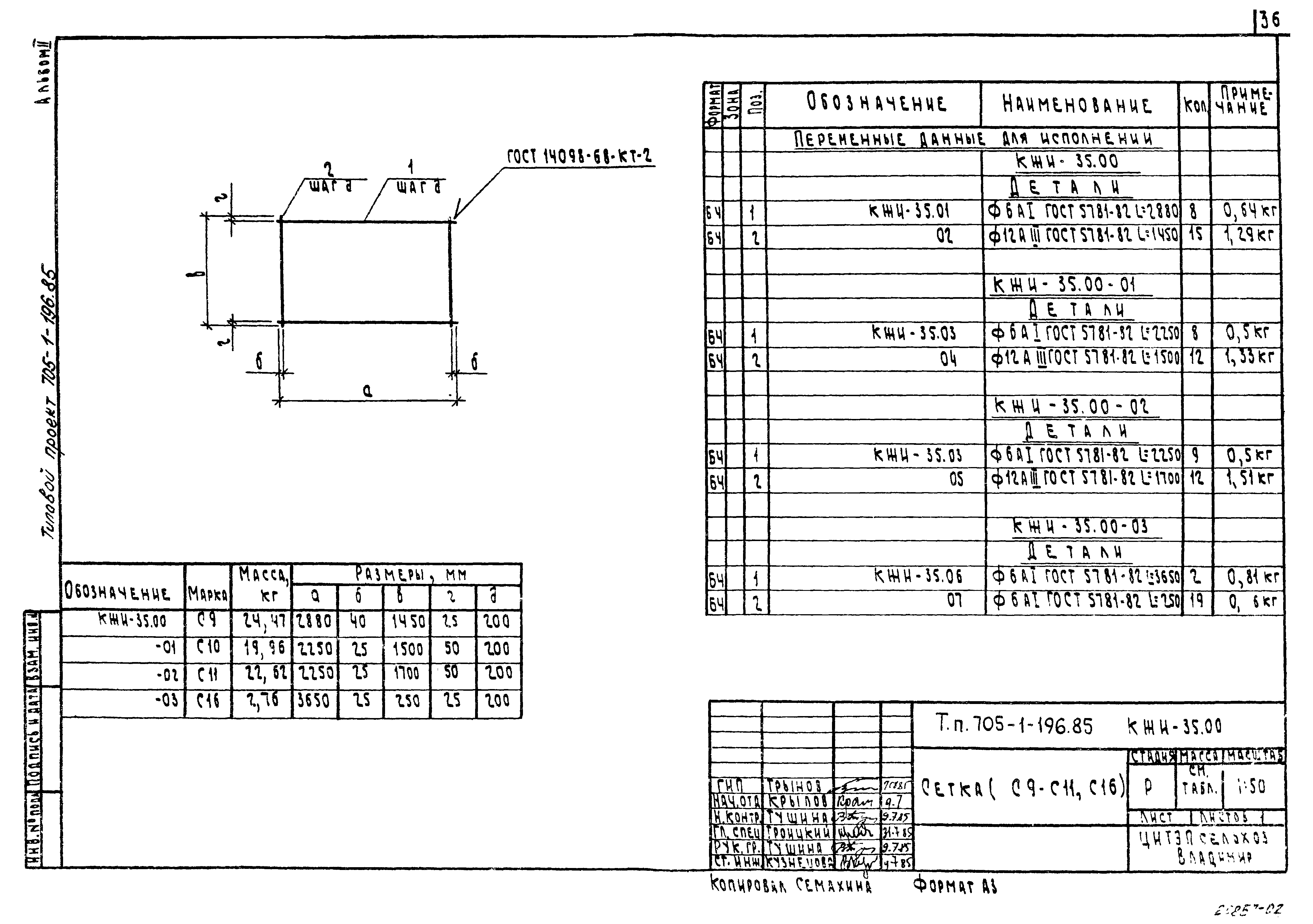 Типовой проект 705-1-196.85