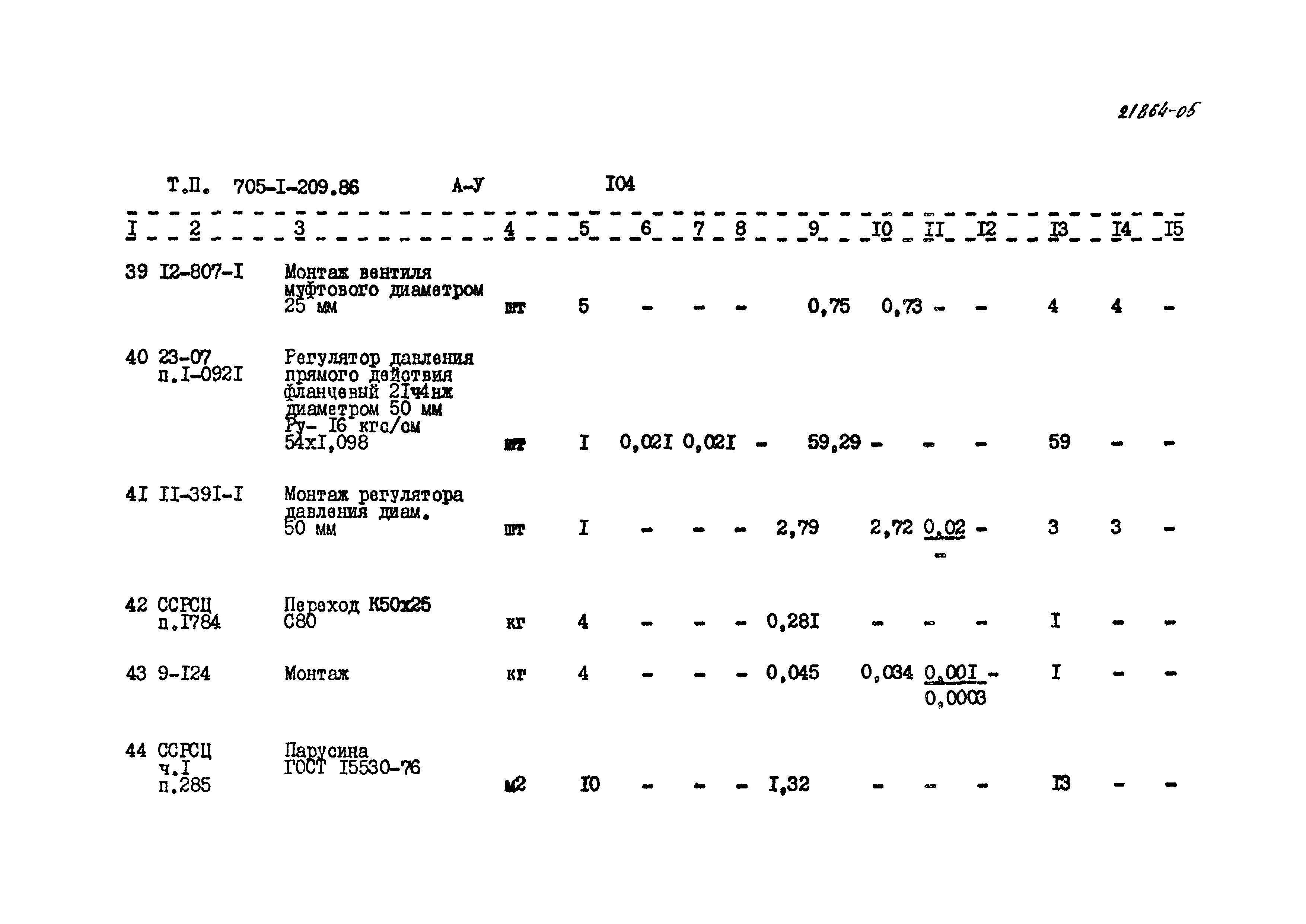 Типовой проект 705-1-209.86