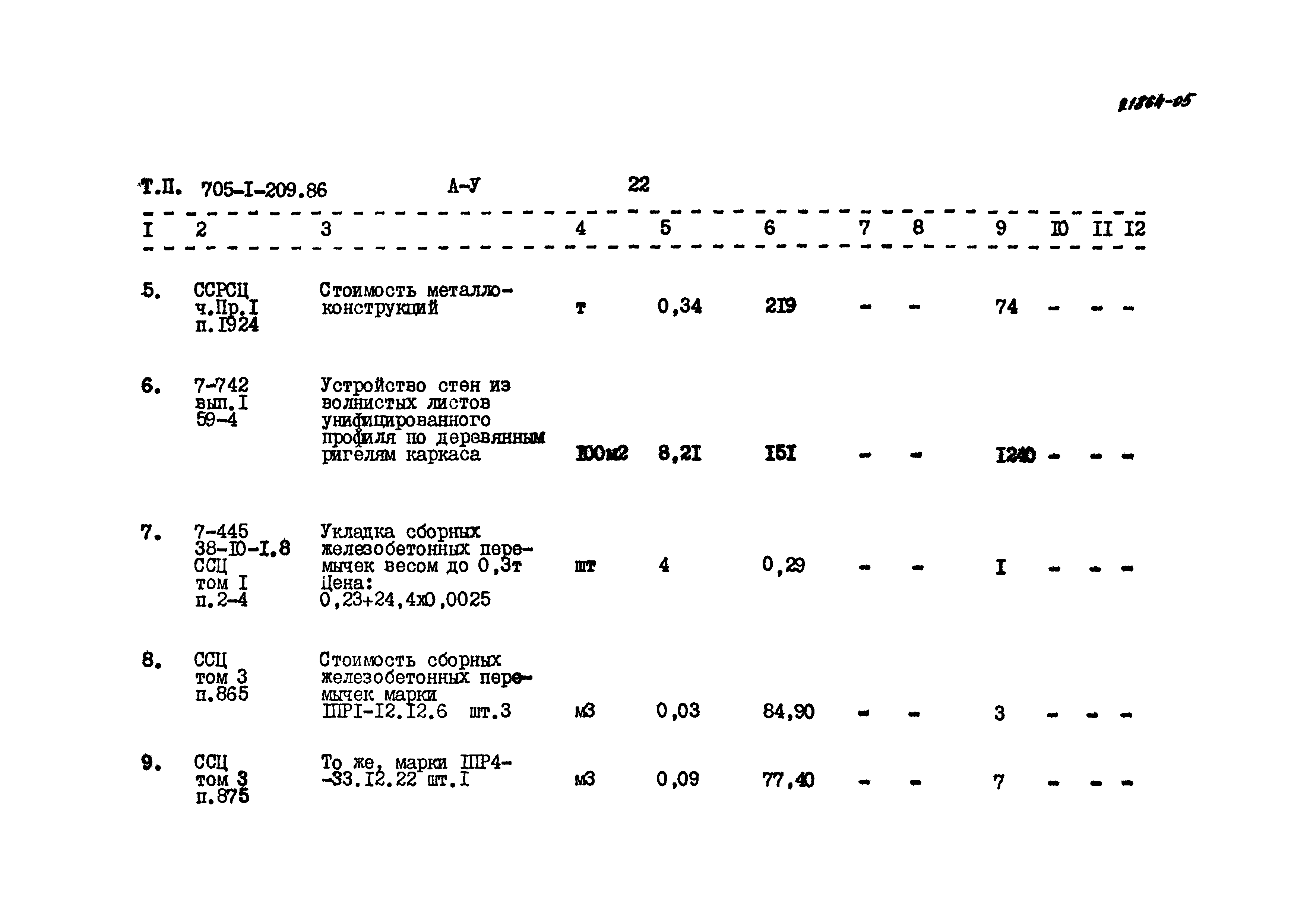 Типовой проект 705-1-209.86