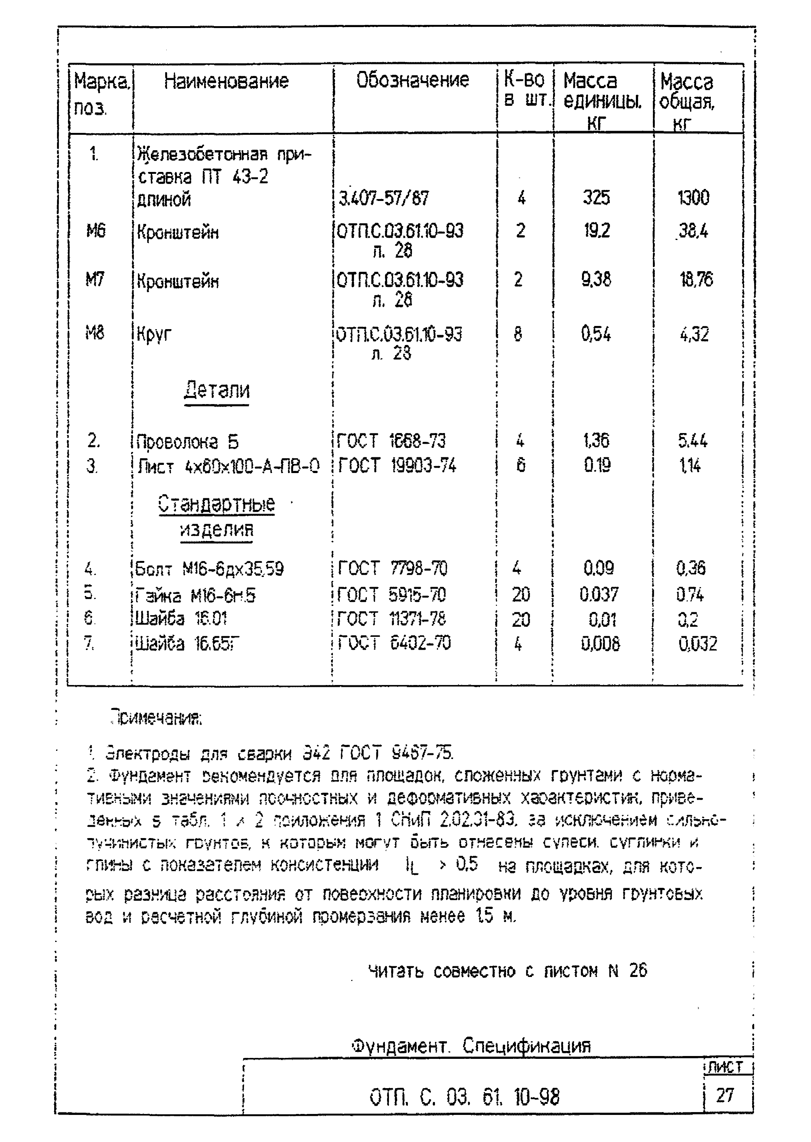 Типовой проект ОТП.С.03.61.10