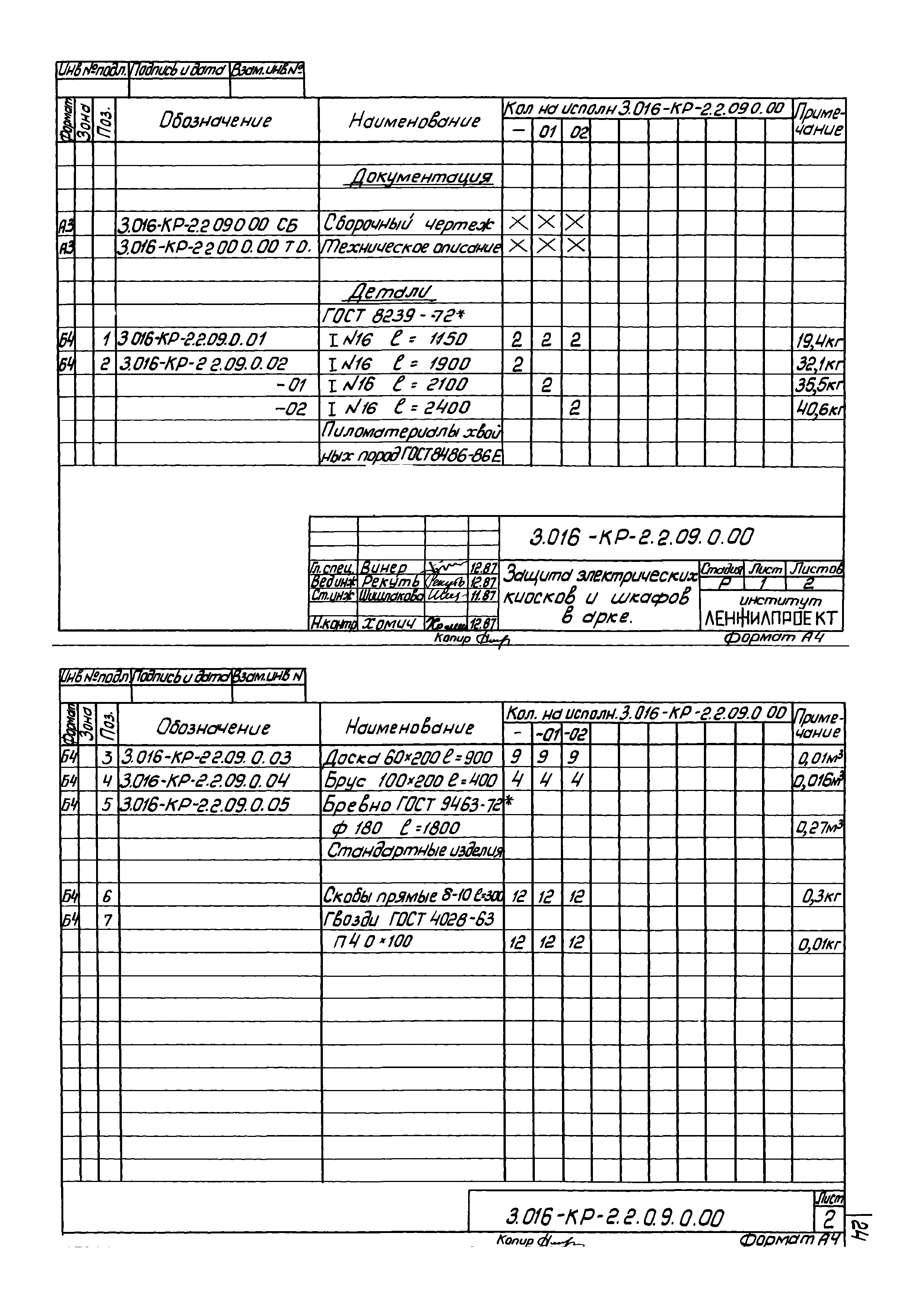 Серия 3.016-КР-2.2