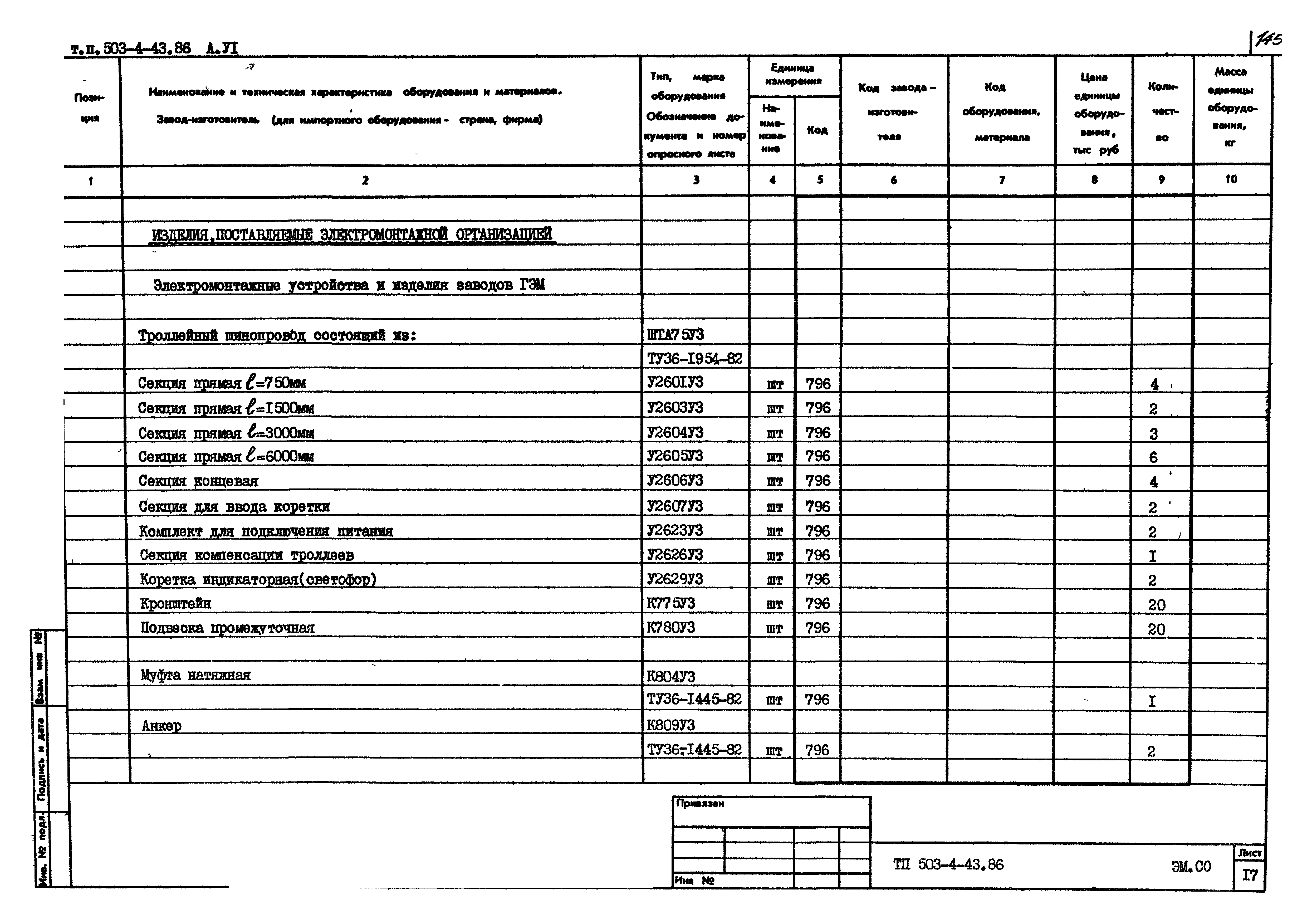 Типовой проект 503-4-43.86