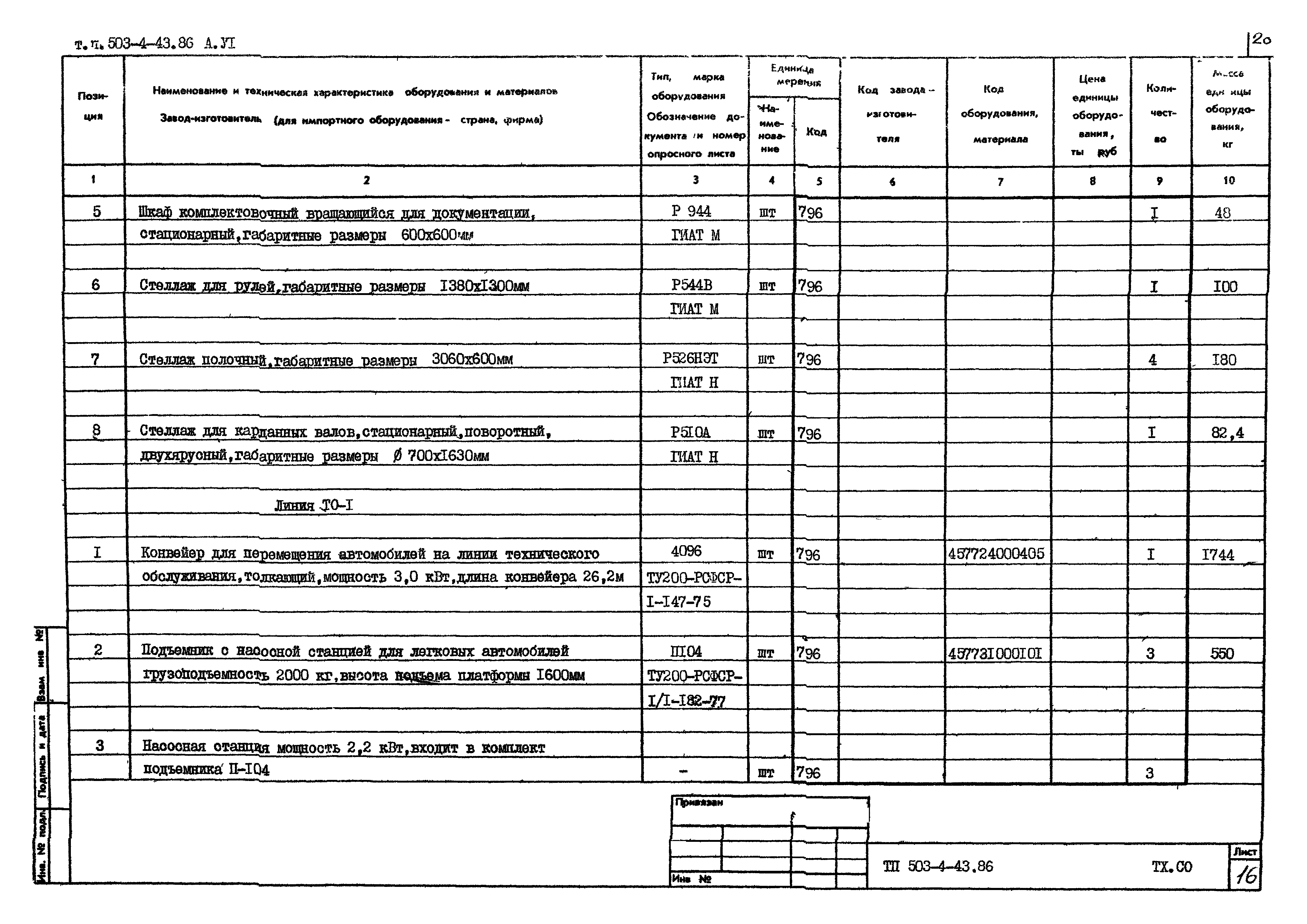 Типовой проект 503-4-43.86