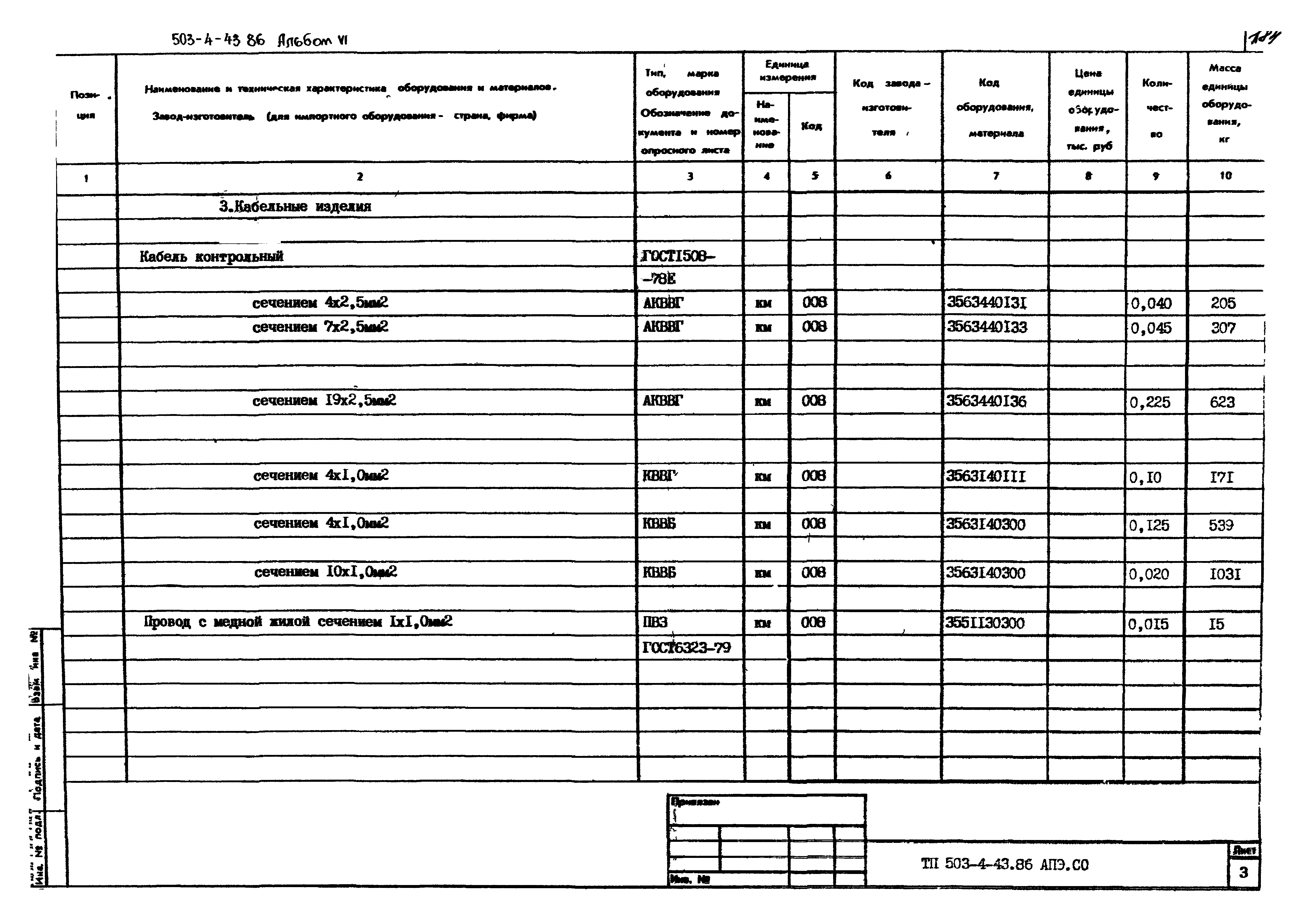 Типовой проект 503-4-43.86