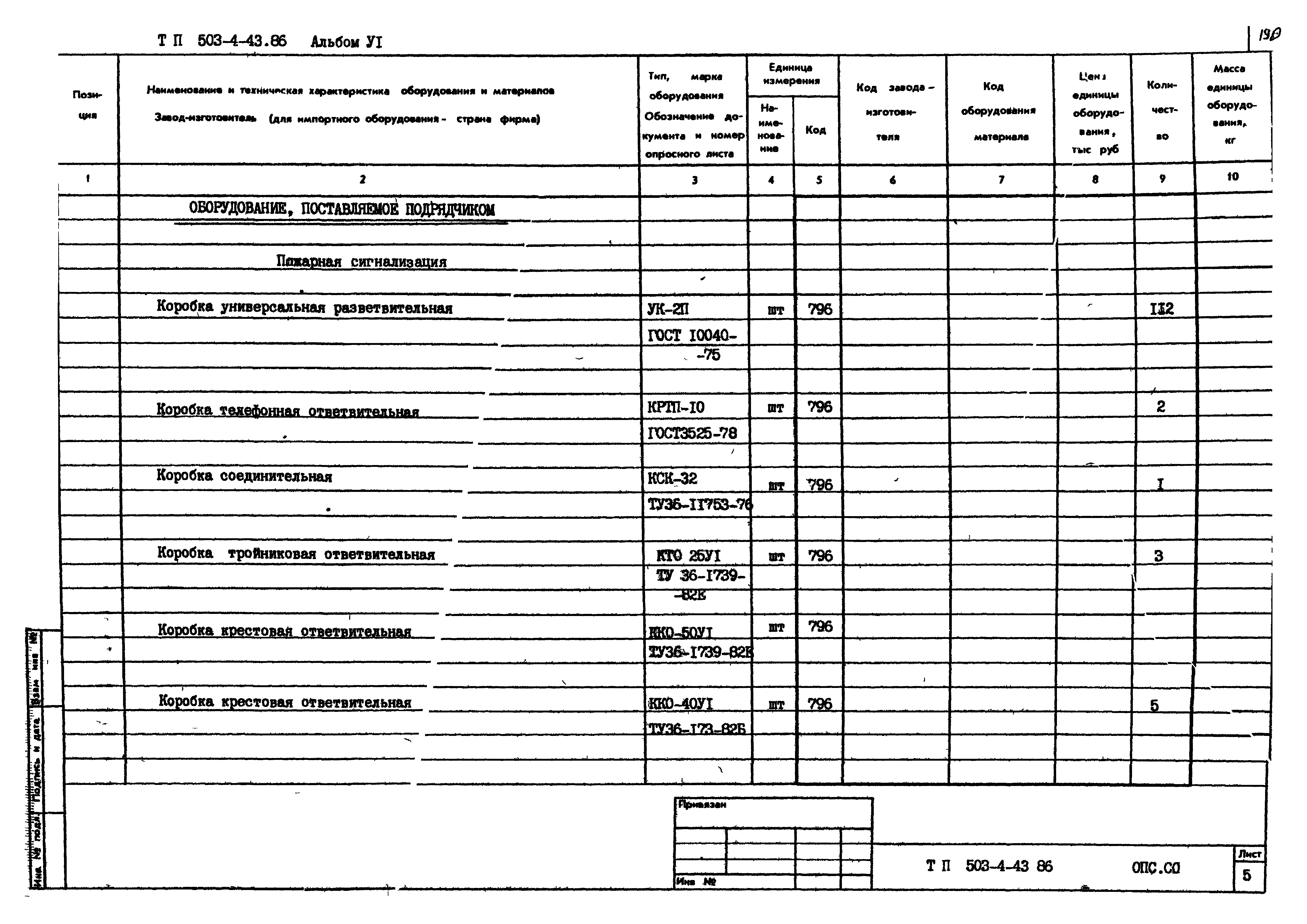 Типовой проект 503-4-43.86