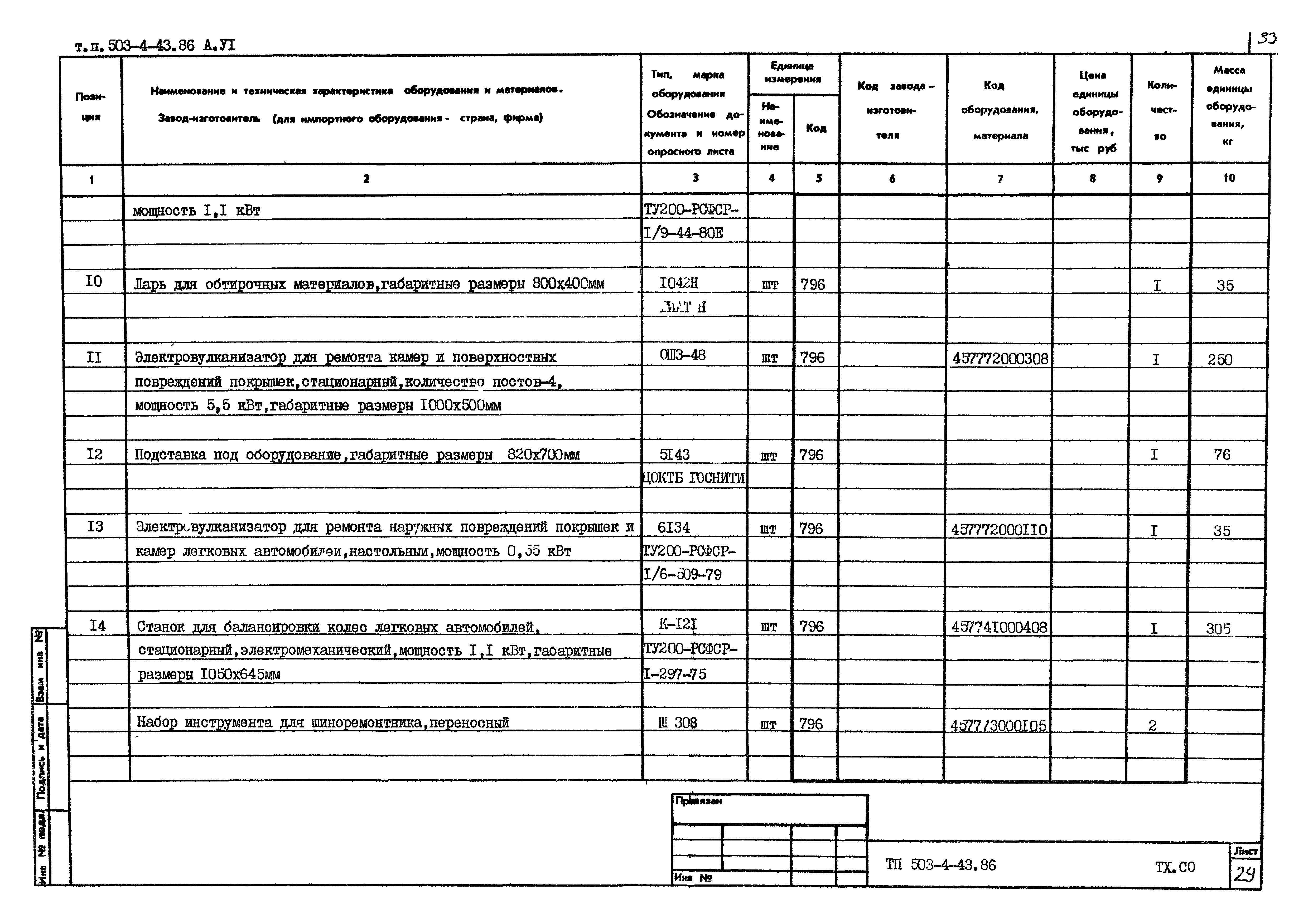 Типовой проект 503-4-43.86