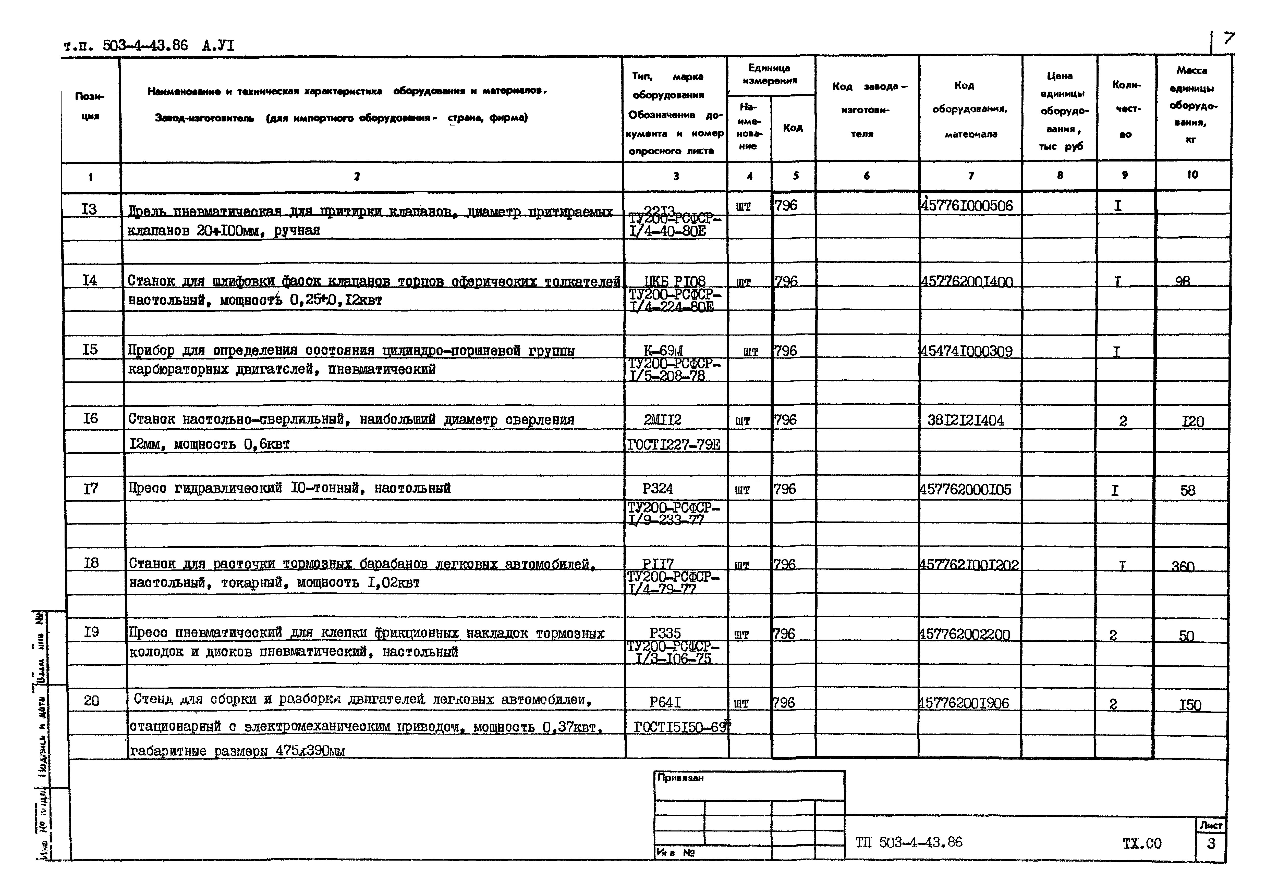 Типовой проект 503-4-43.86