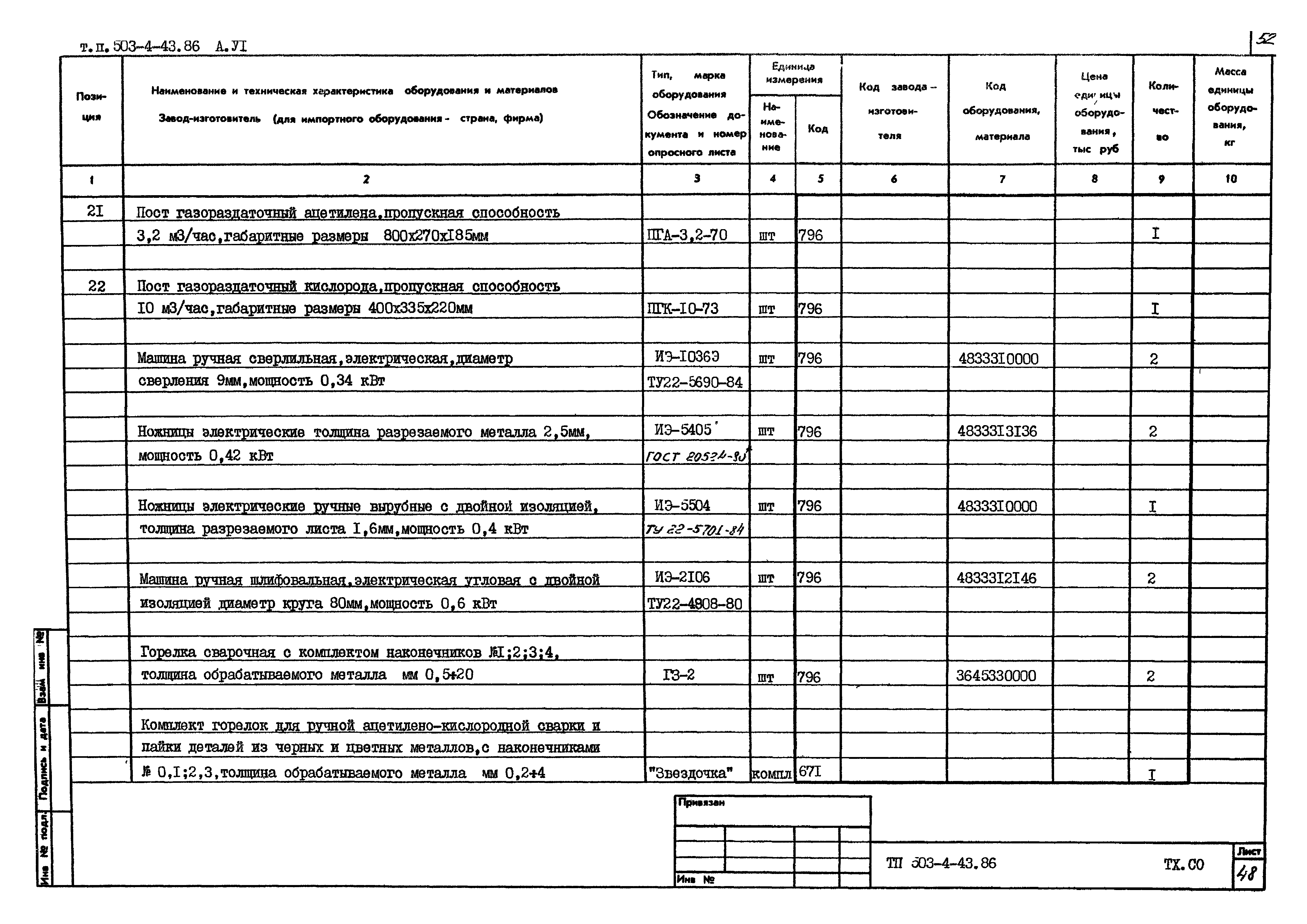 Типовой проект 503-4-43.86