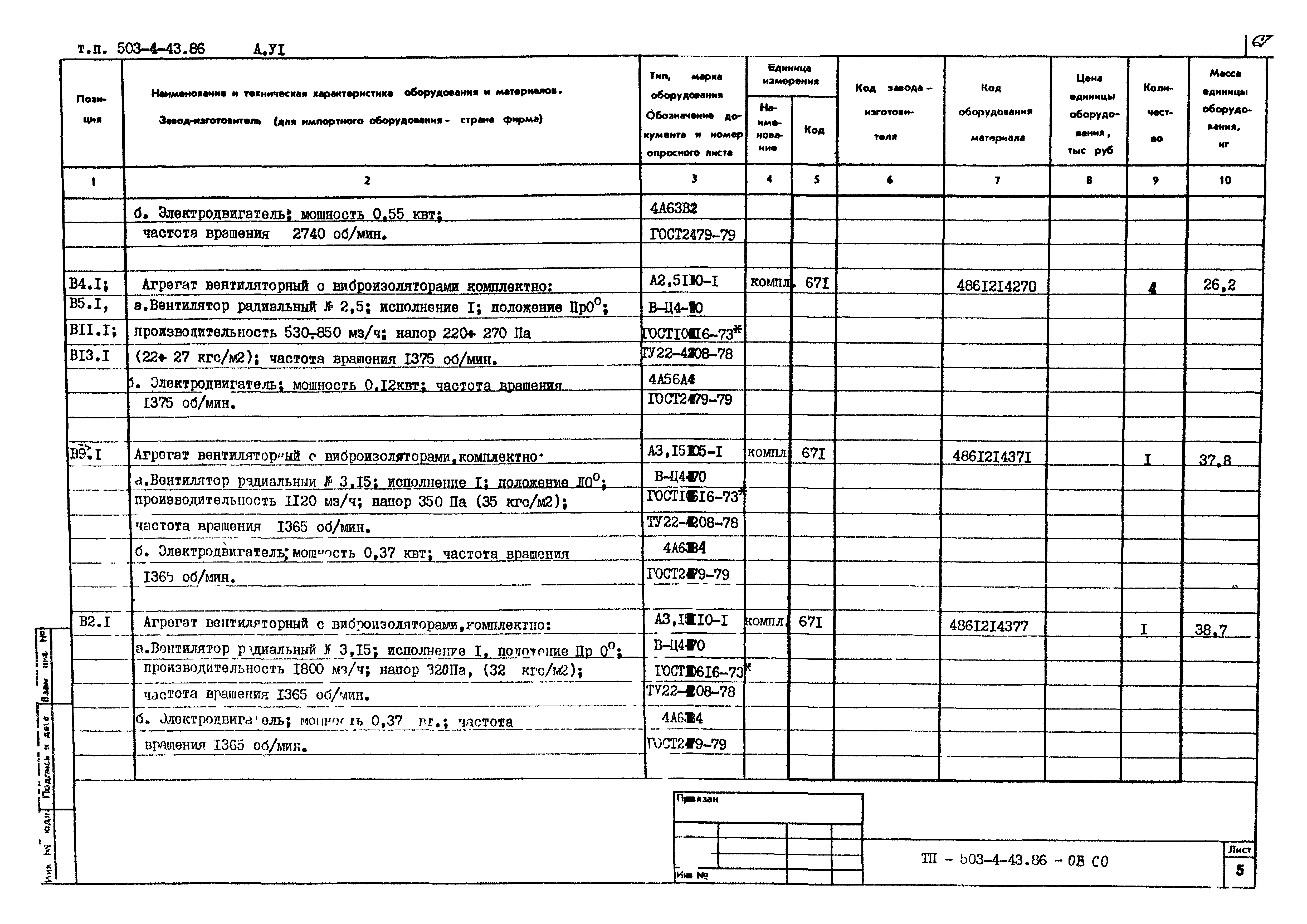 Типовой проект 503-4-43.86