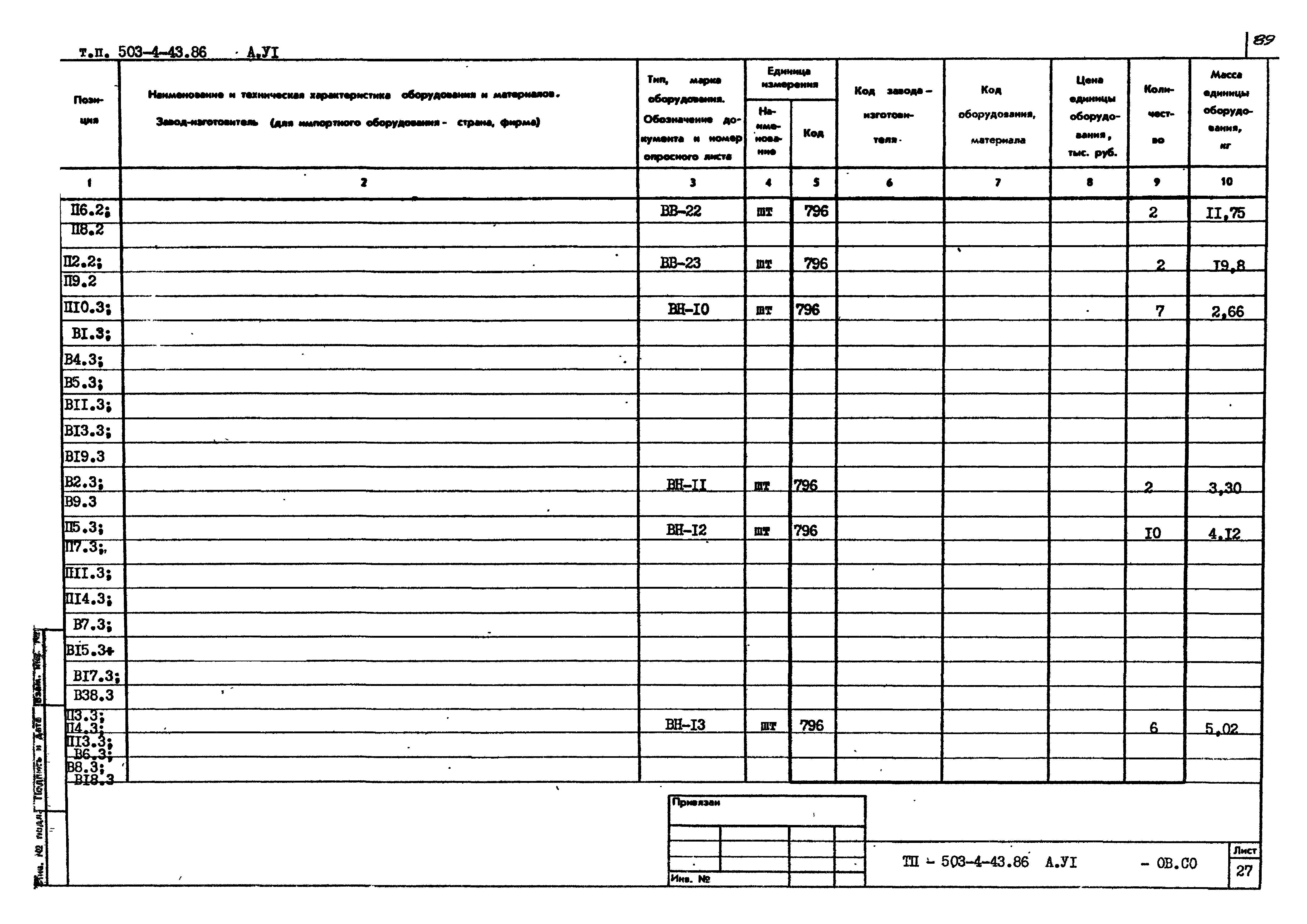Типовой проект 503-4-43.86