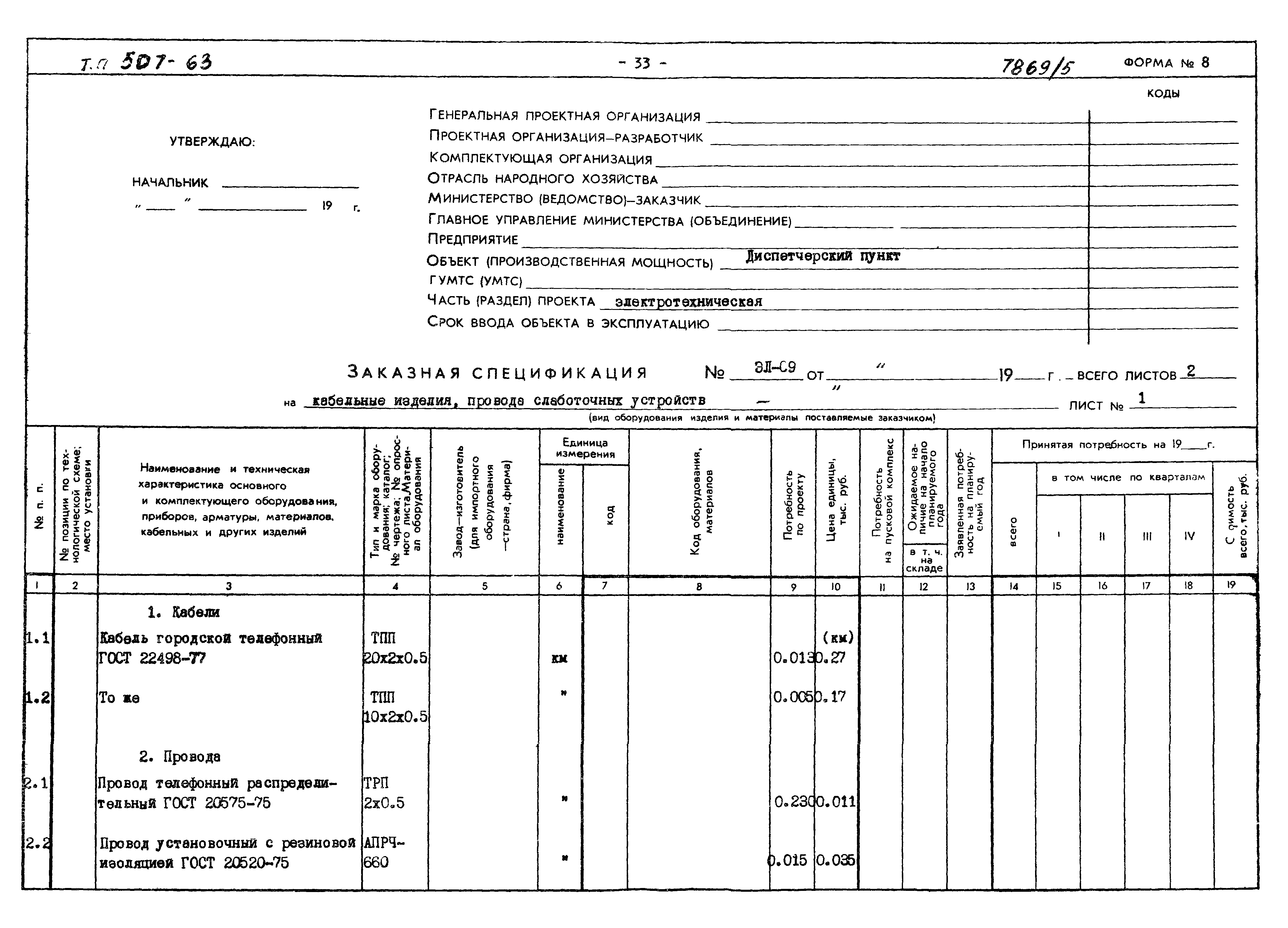 Типовой проект 507-63