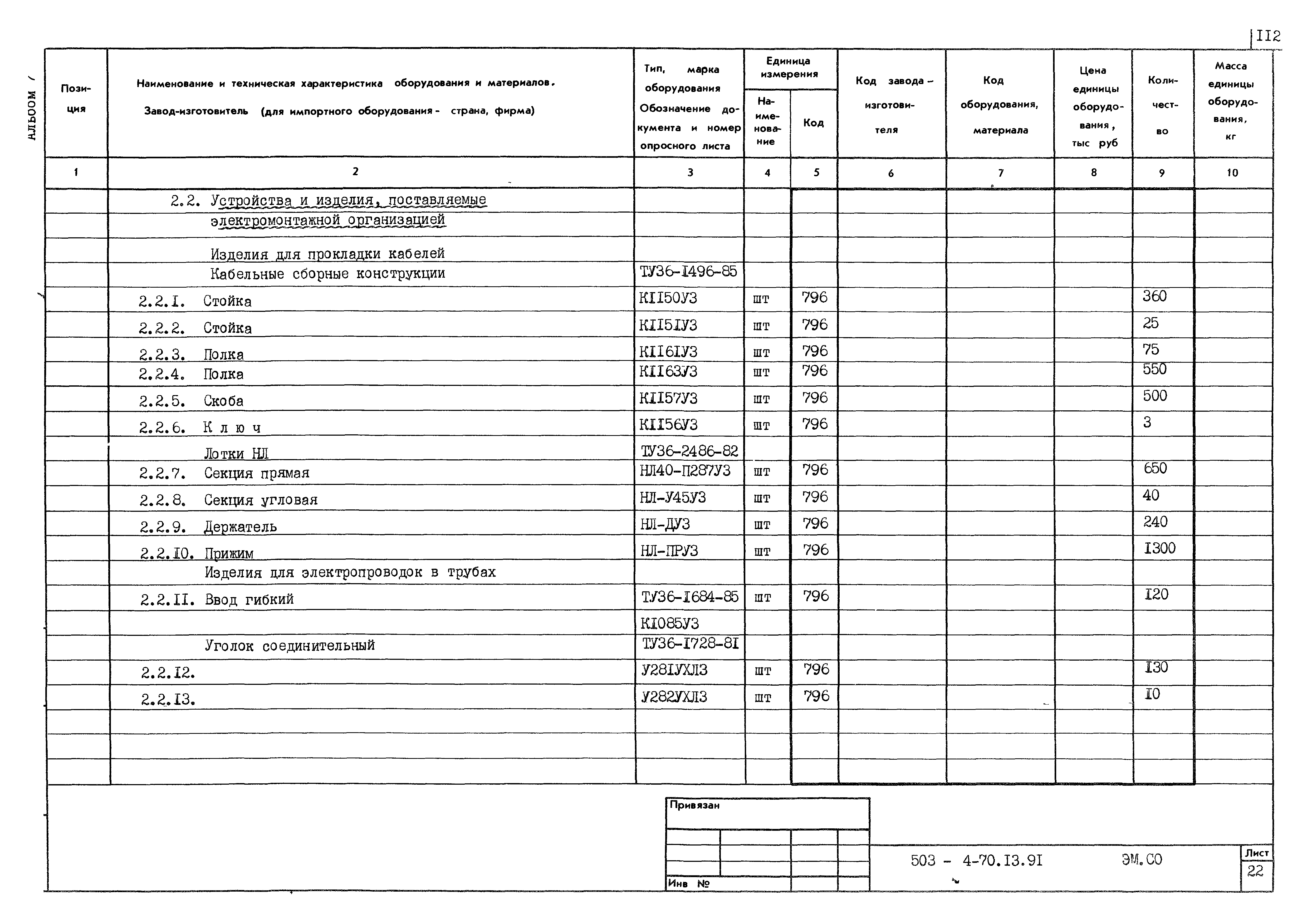 Типовой проект 503-4-70.13.91