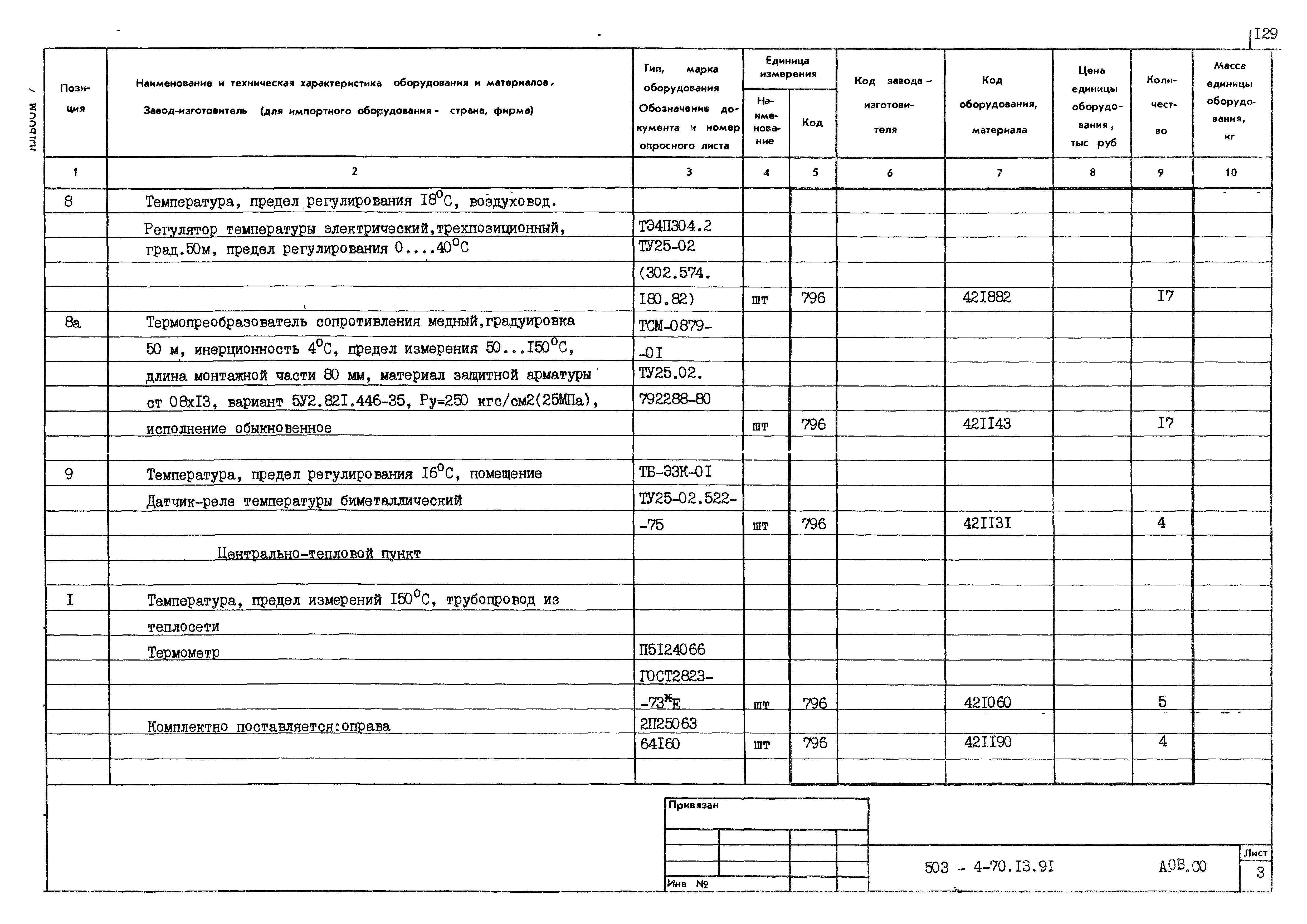 Типовой проект 503-4-70.13.91