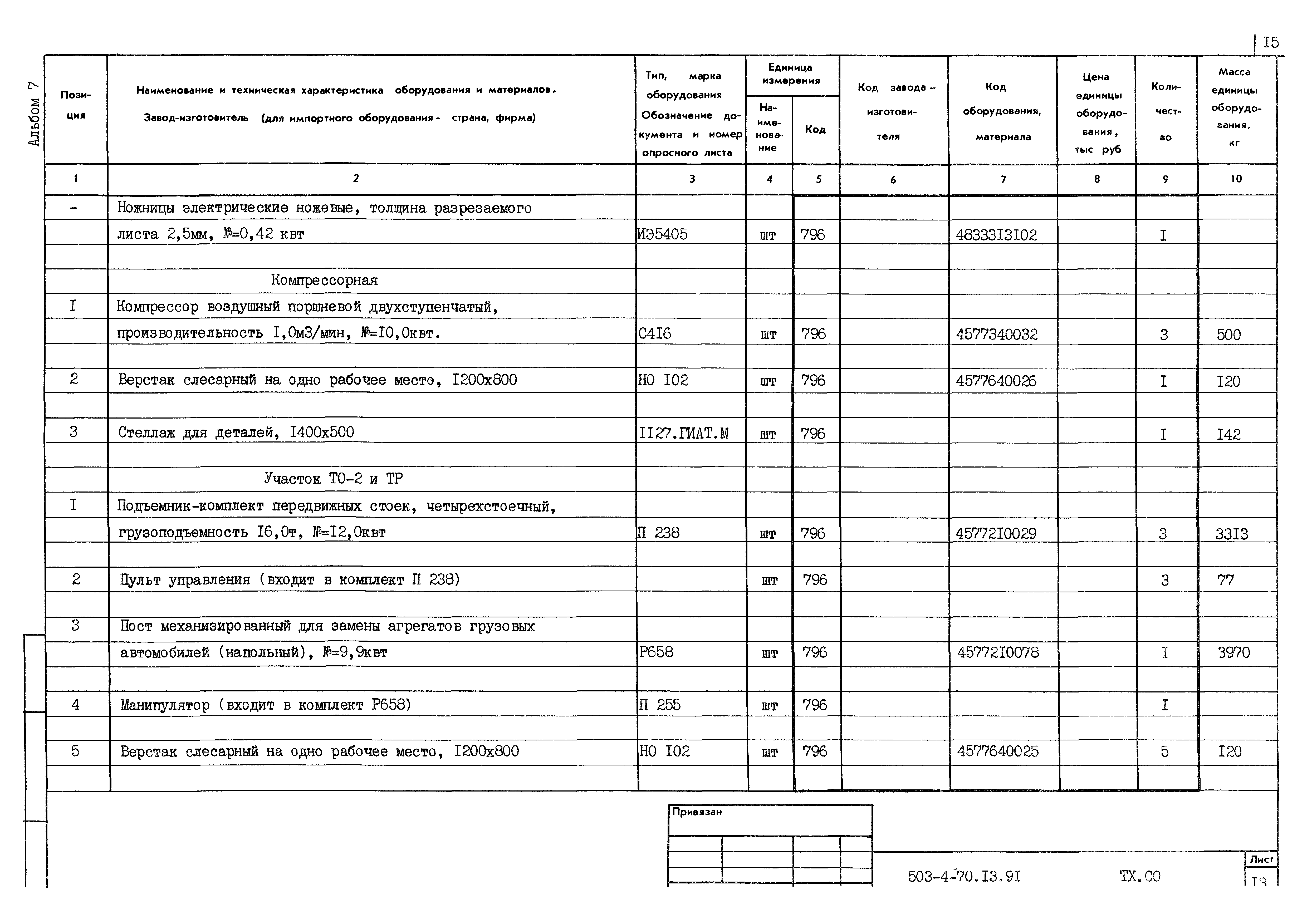 Типовой проект 503-4-70.13.91