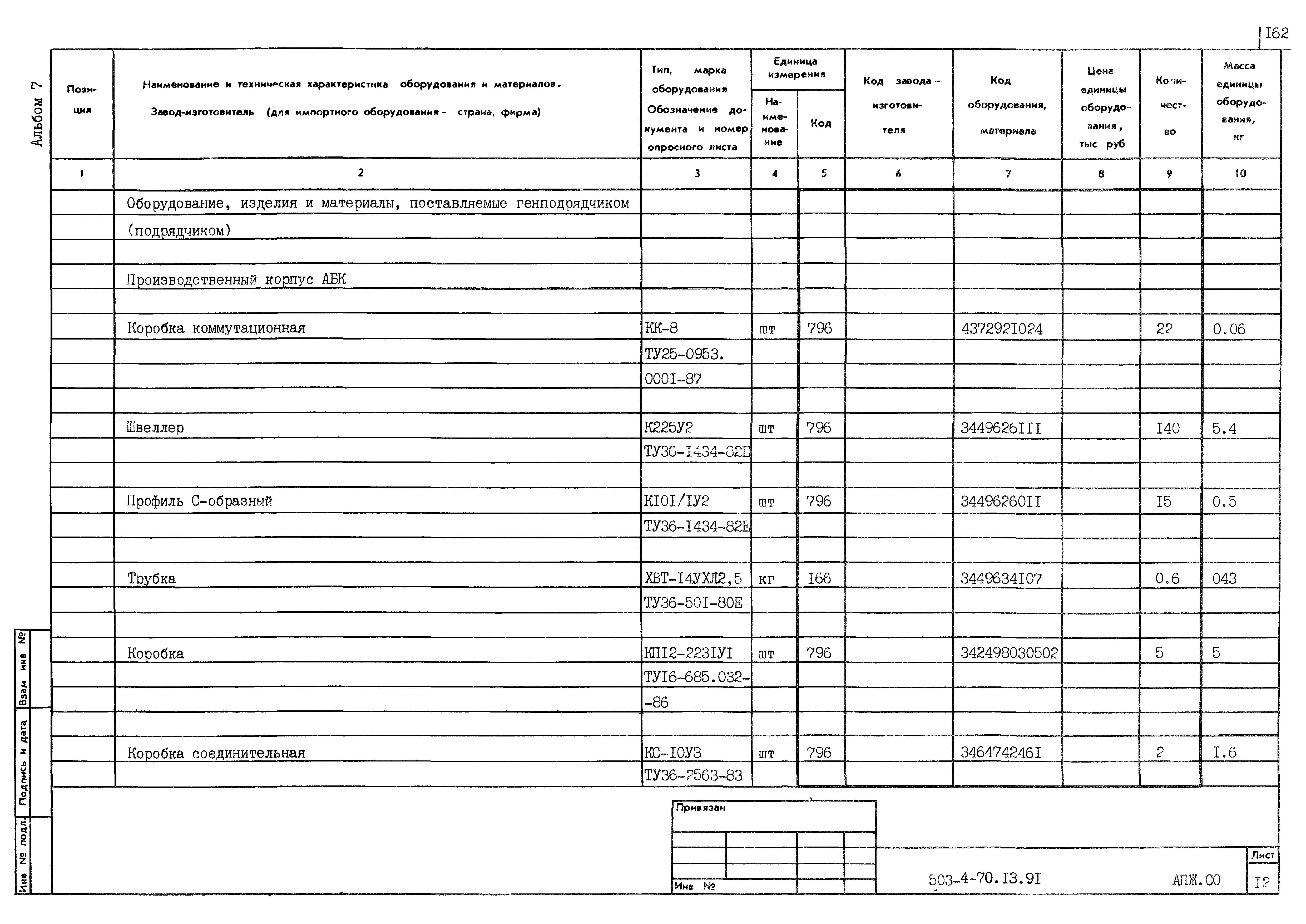 Типовой проект 503-4-70.13.91