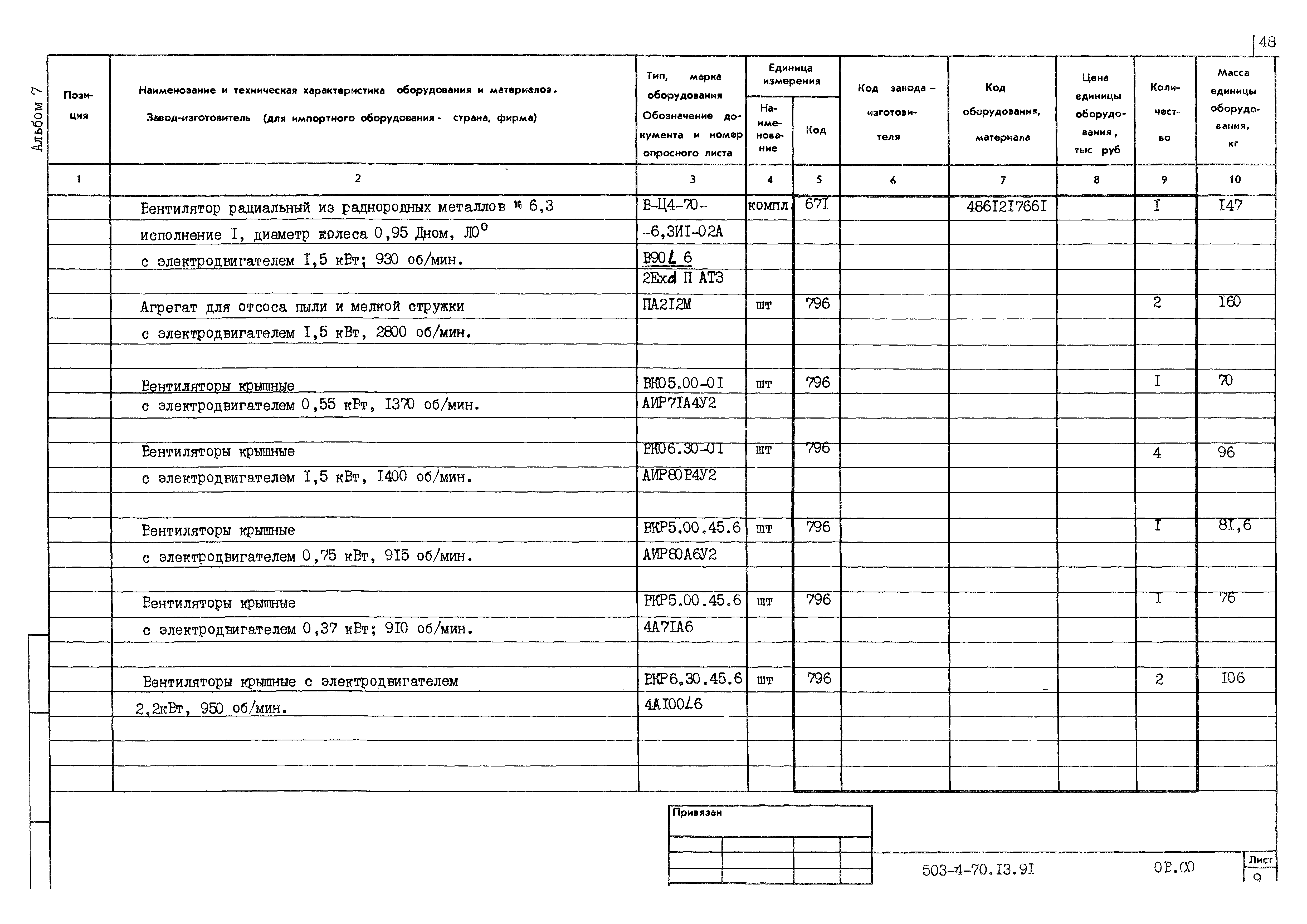 Типовой проект 503-4-70.13.91