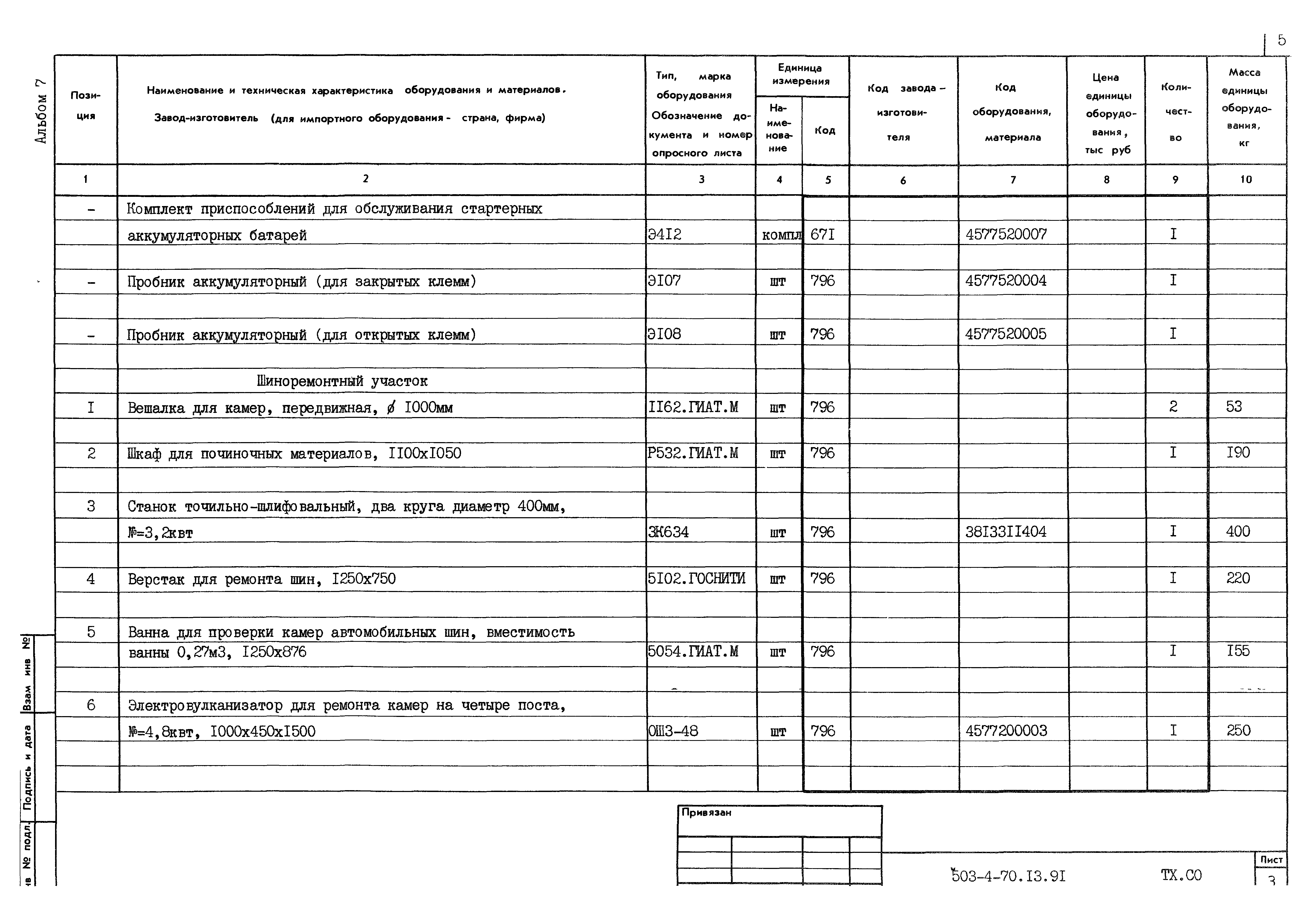 Типовой проект 503-4-70.13.91