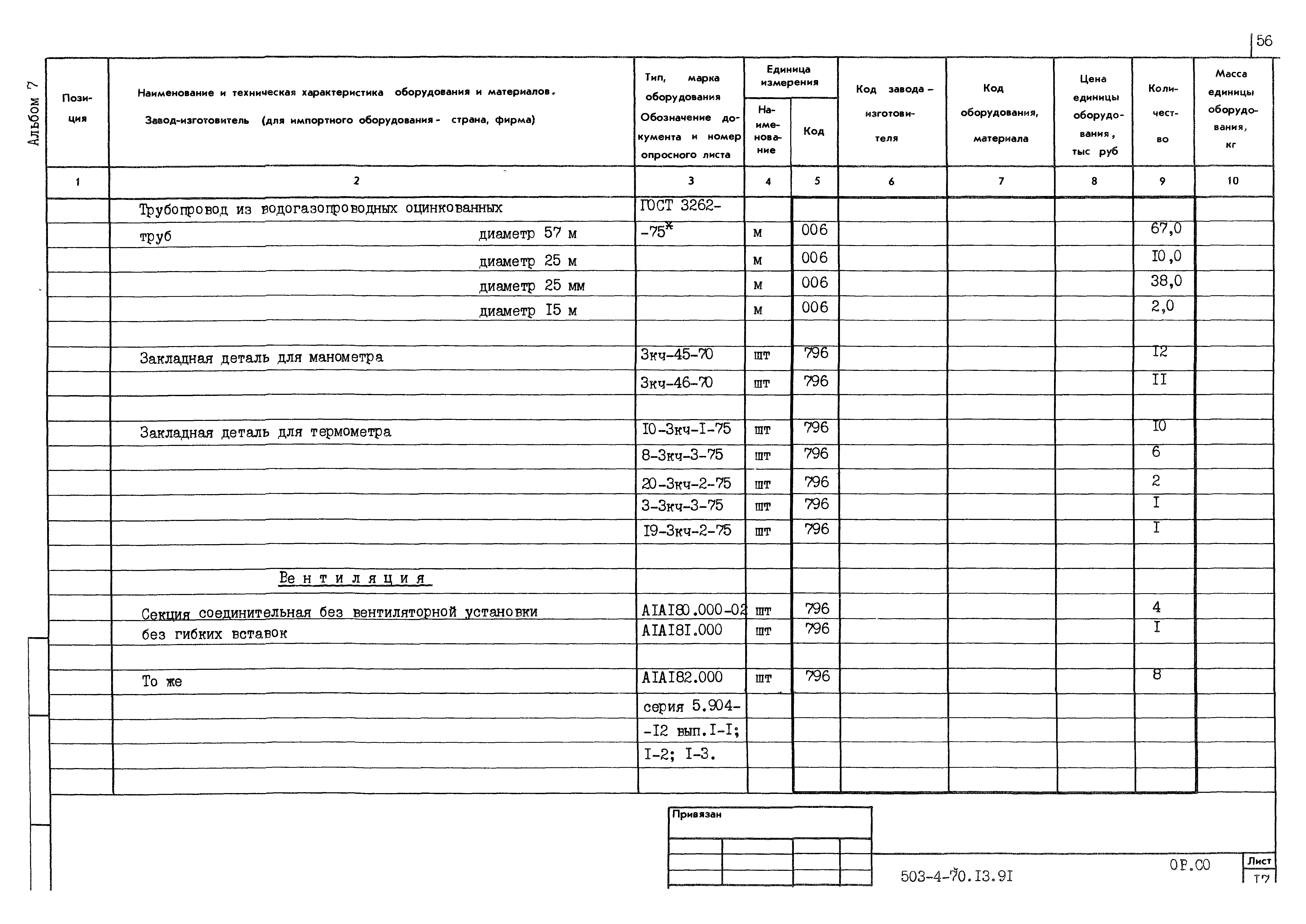 Типовой проект 503-4-70.13.91