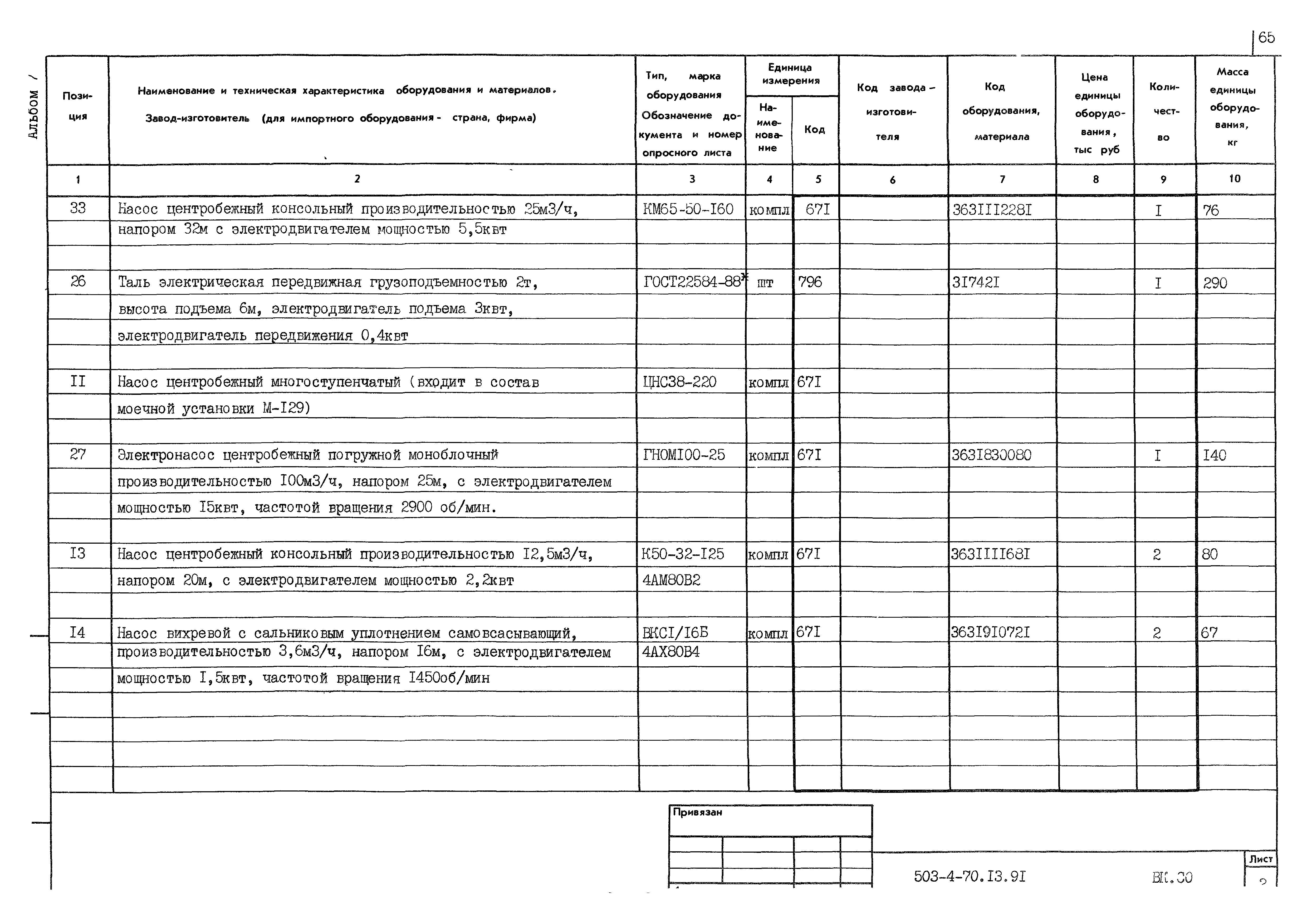 Типовой проект 503-4-70.13.91