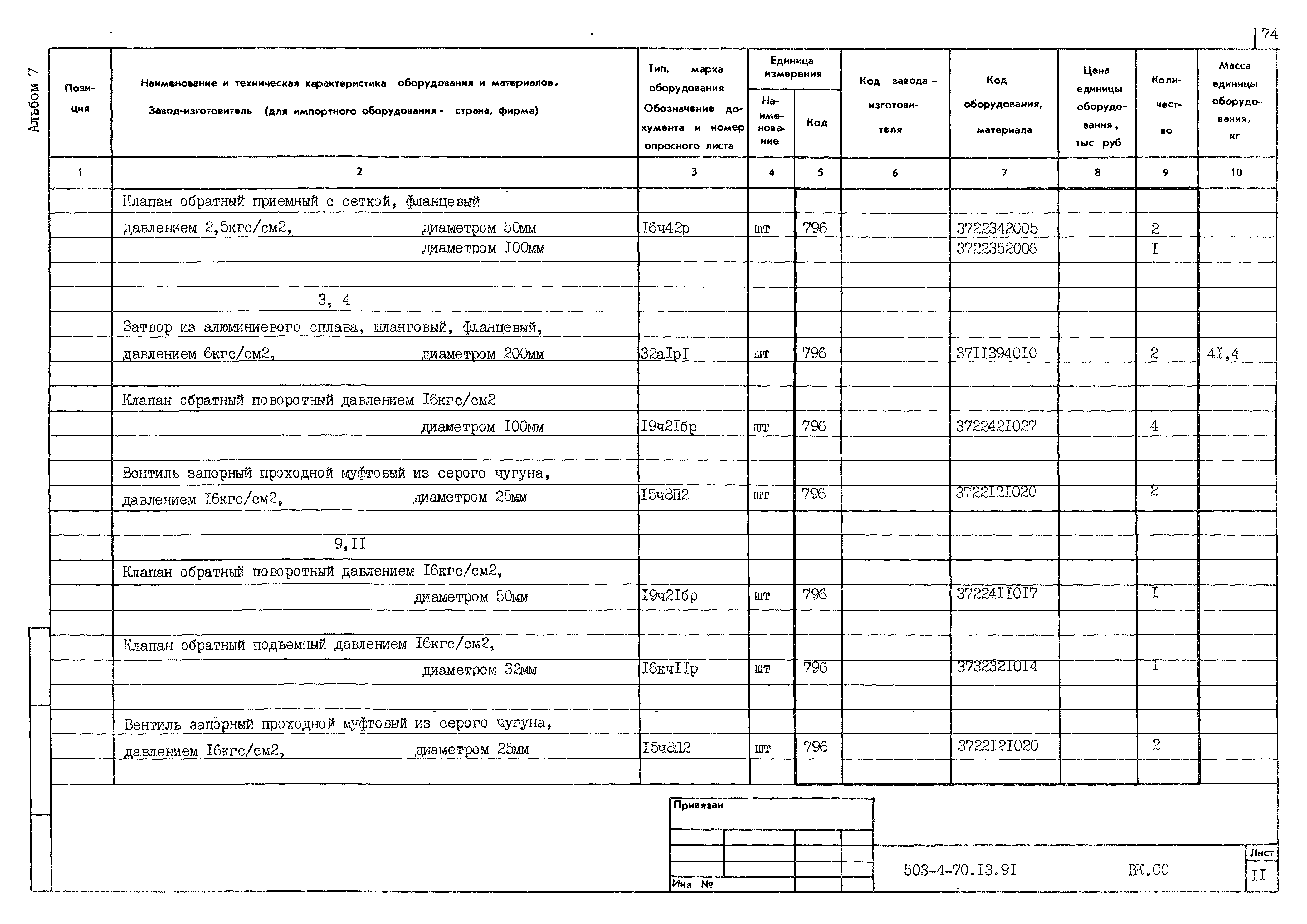 Типовой проект 503-4-70.13.91