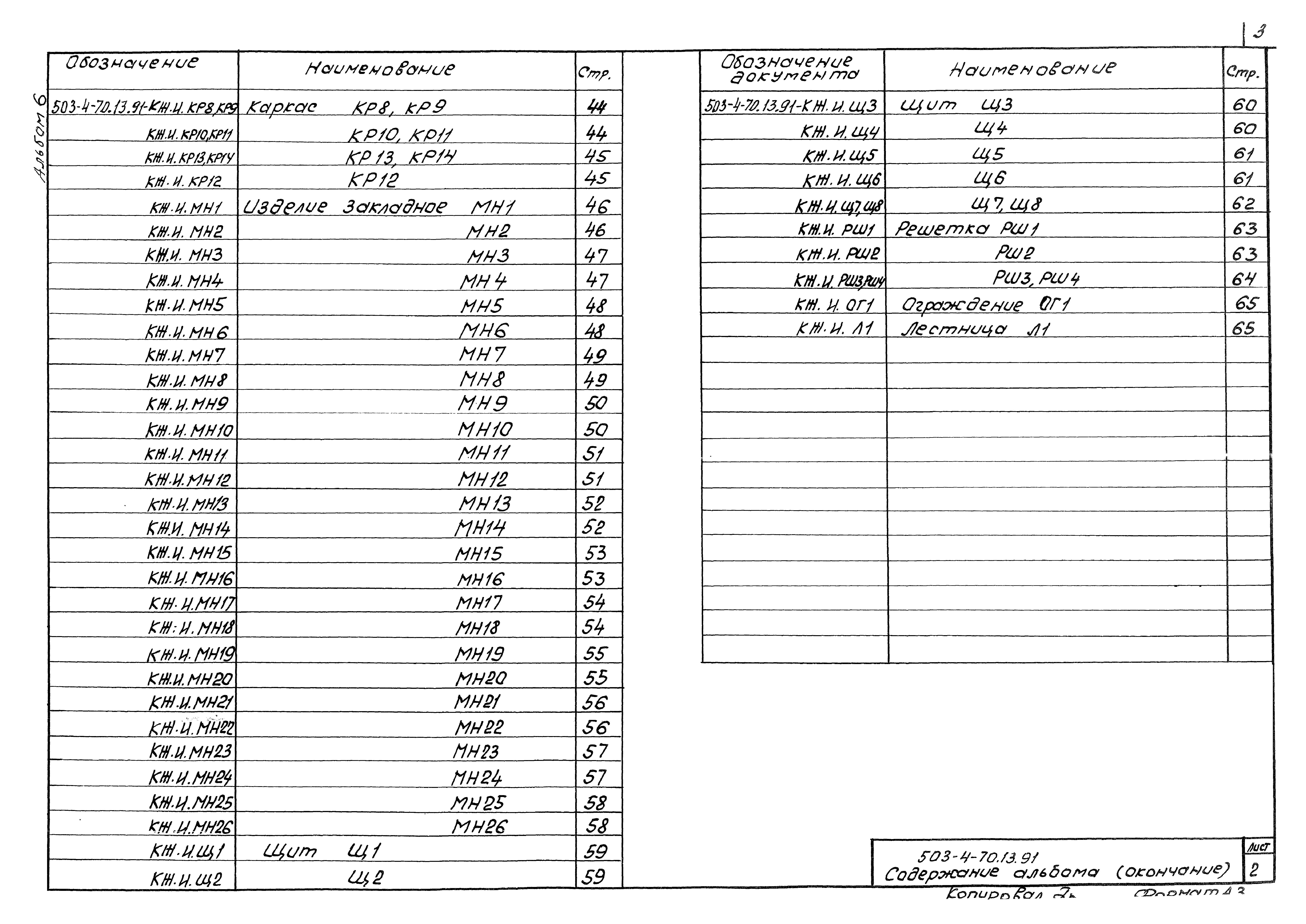 Типовой проект 503-4-70.13.91