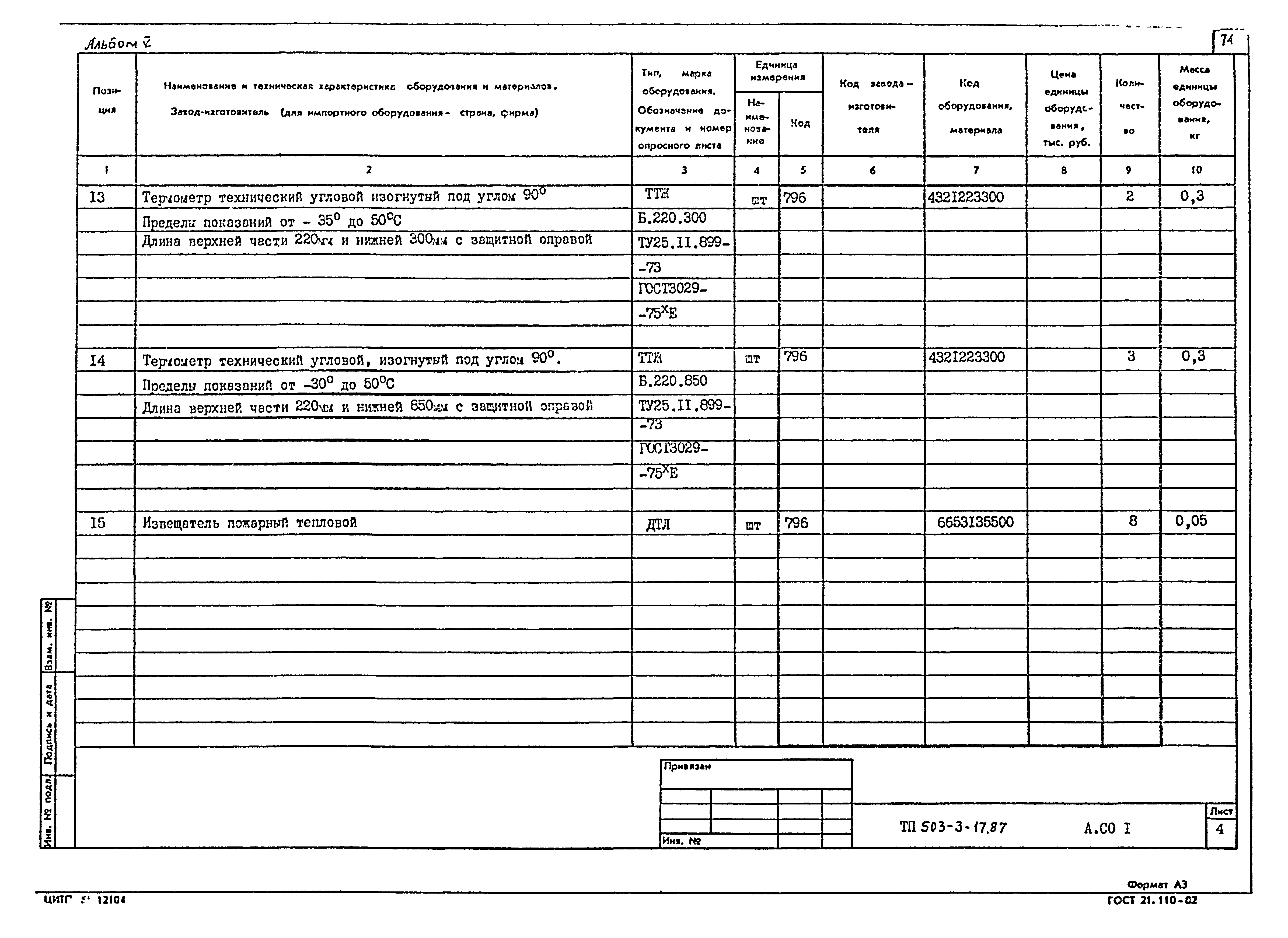 Типовой проект 503-3-17.87