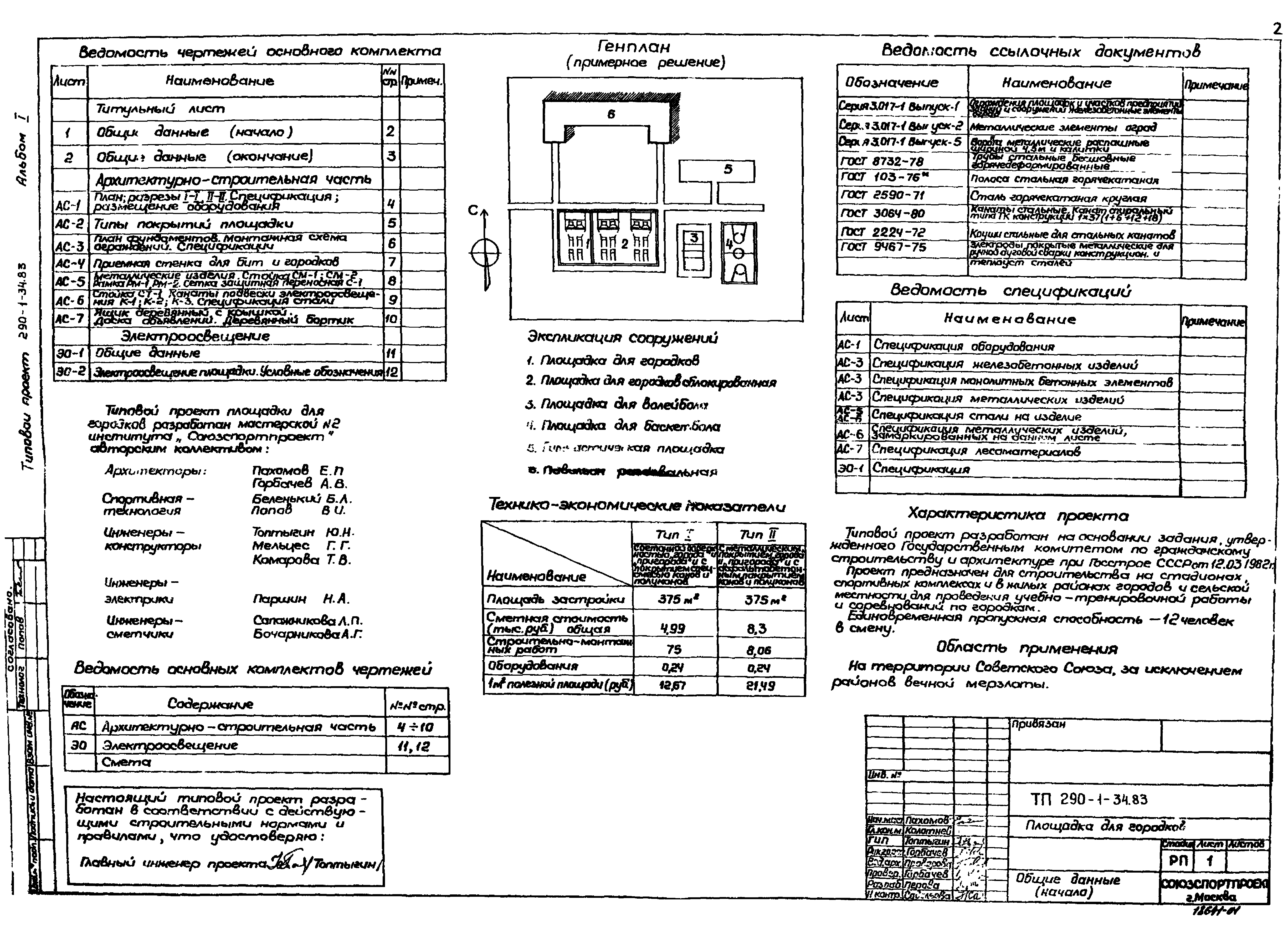 Типовой проект 290-1-34.83