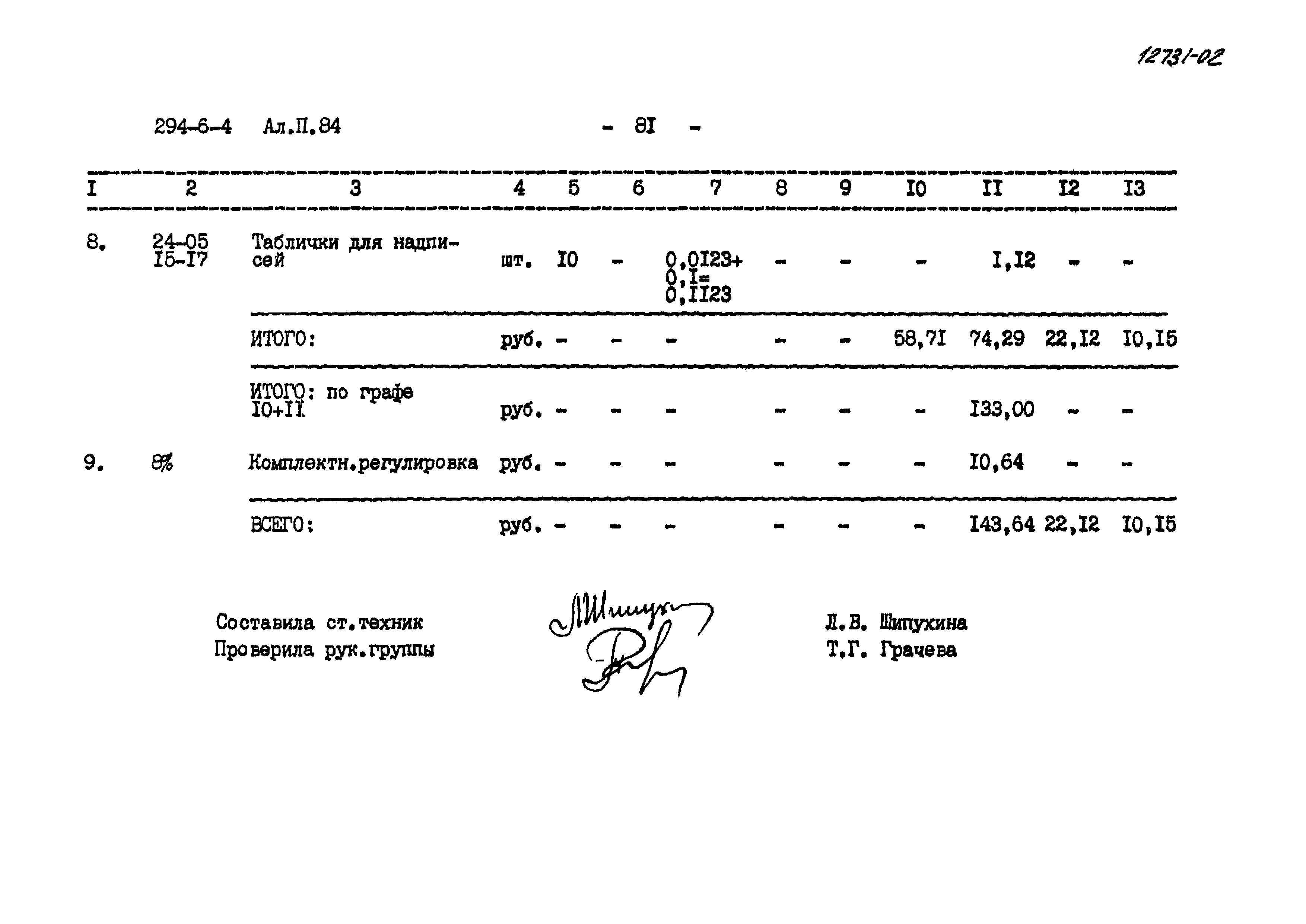 Типовой проект 294-6-4