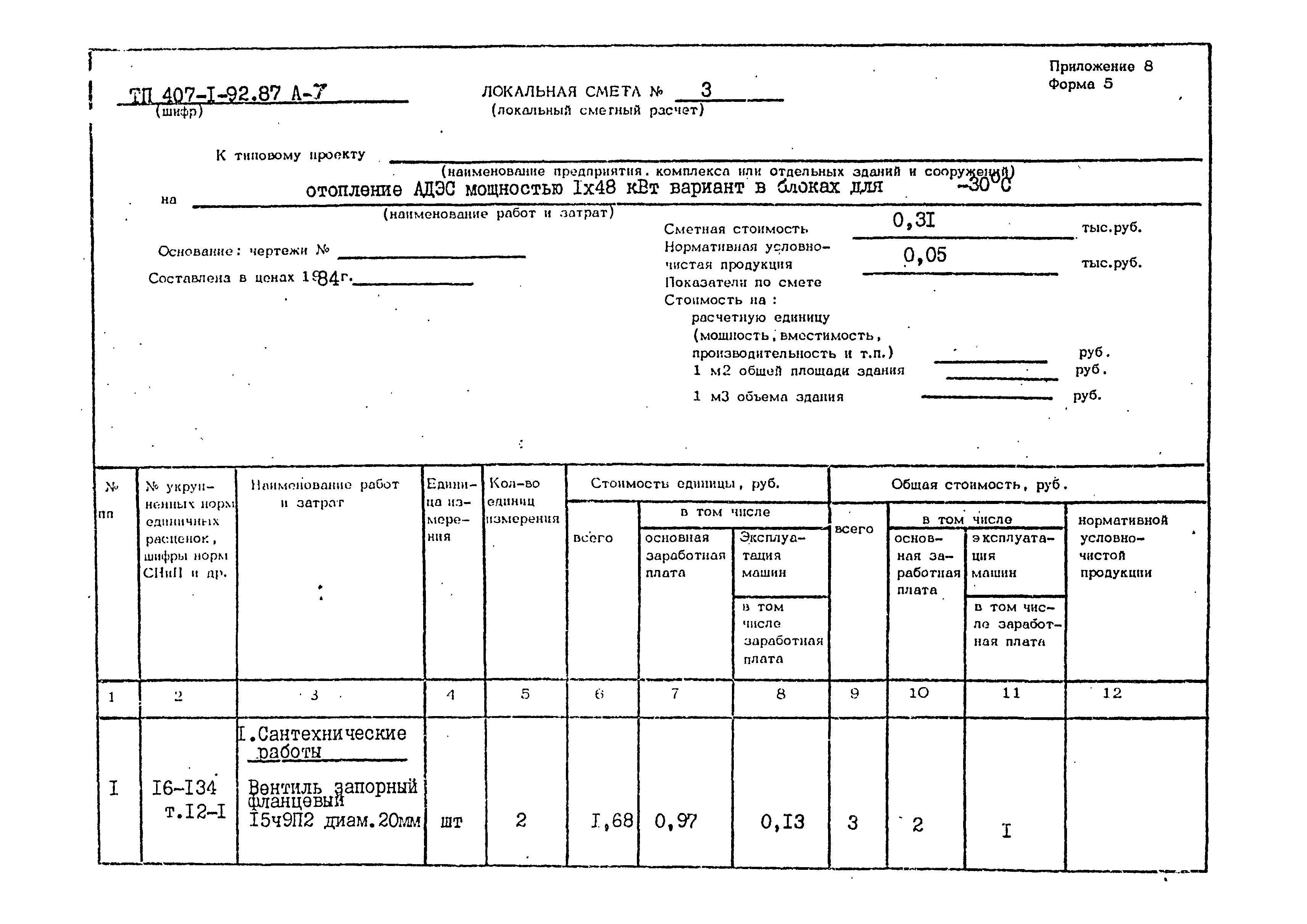 Типовой проект 407-1-92.87