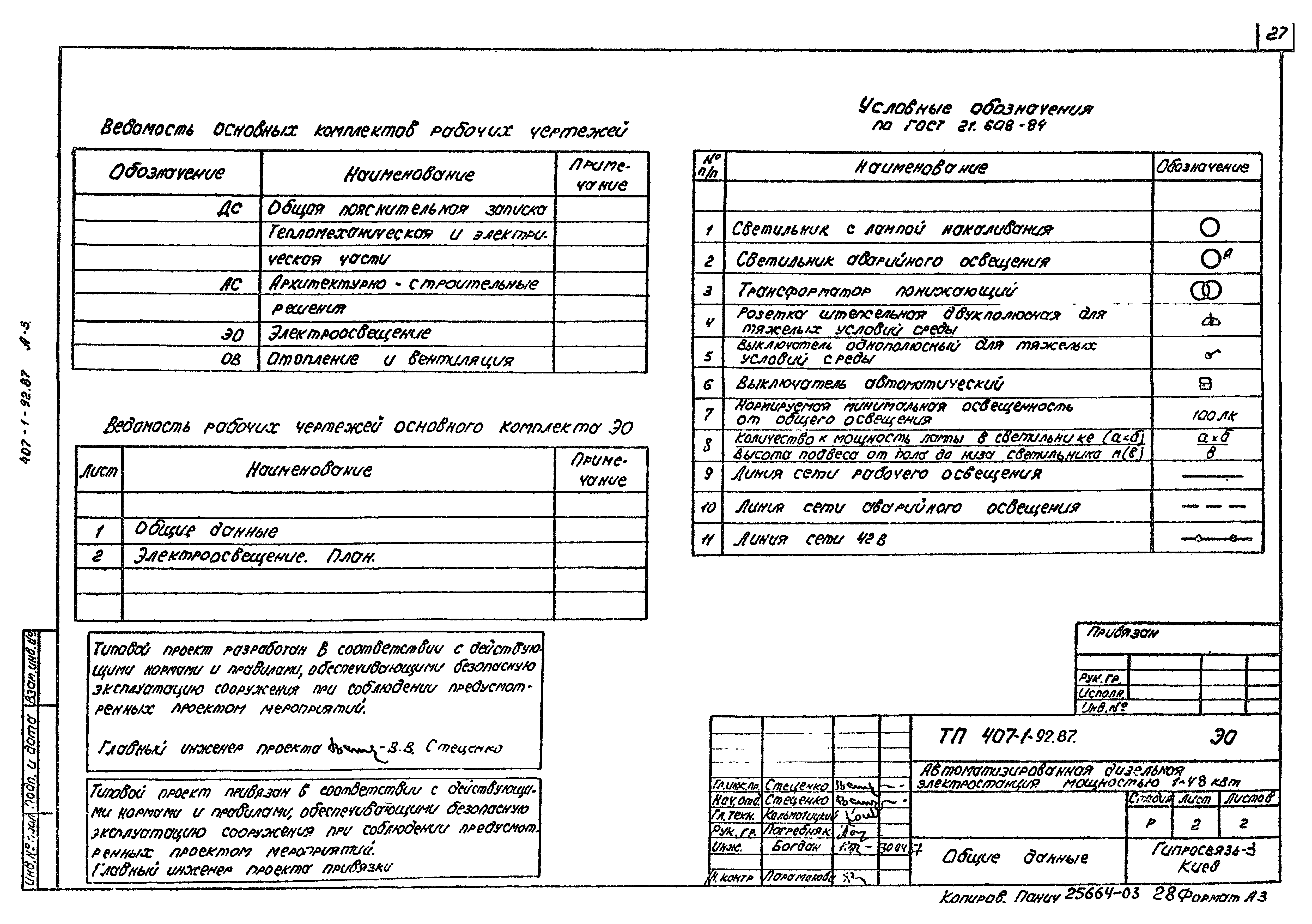 Типовой проект 407-1-92.87