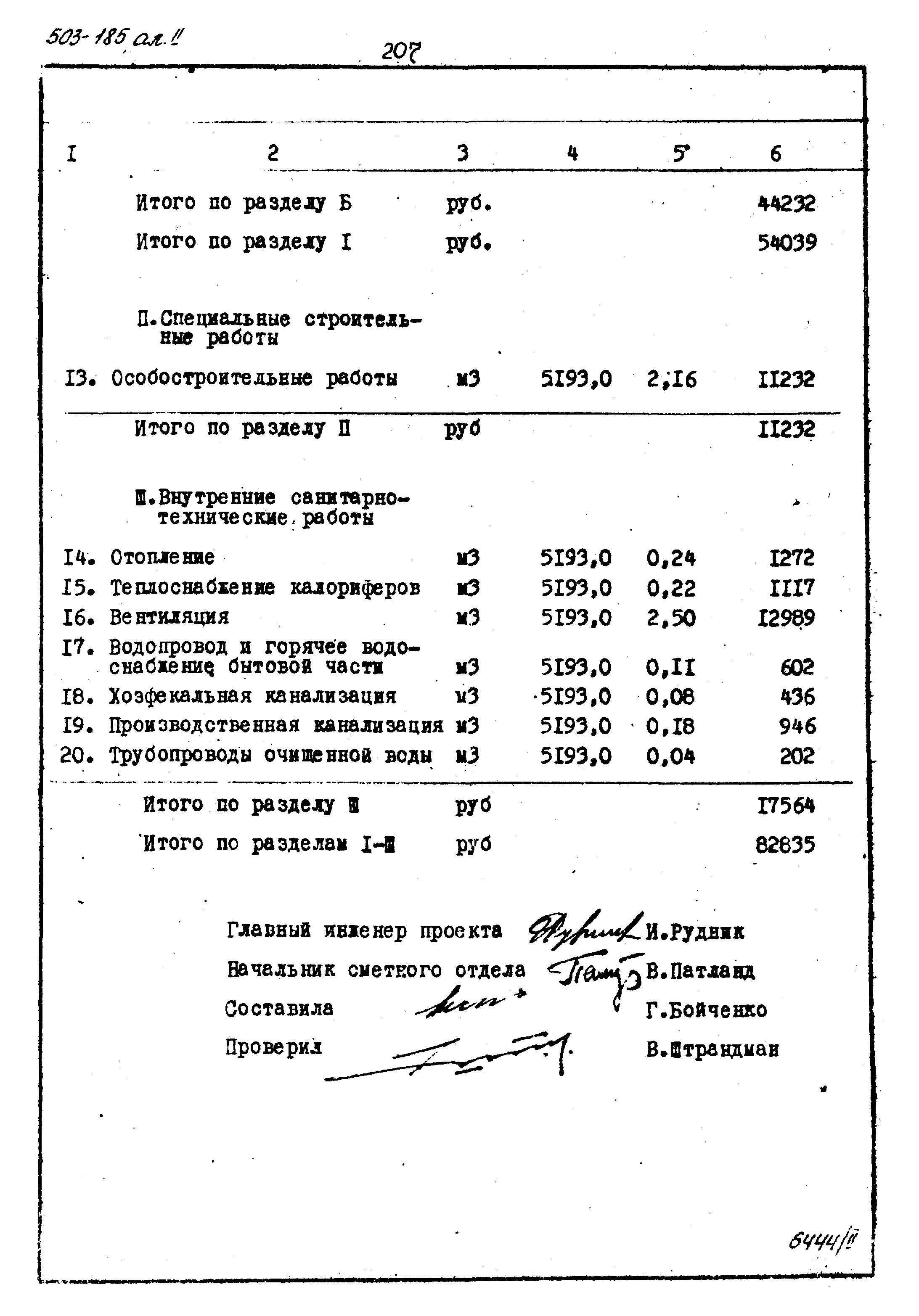 Типовой проект 503-185