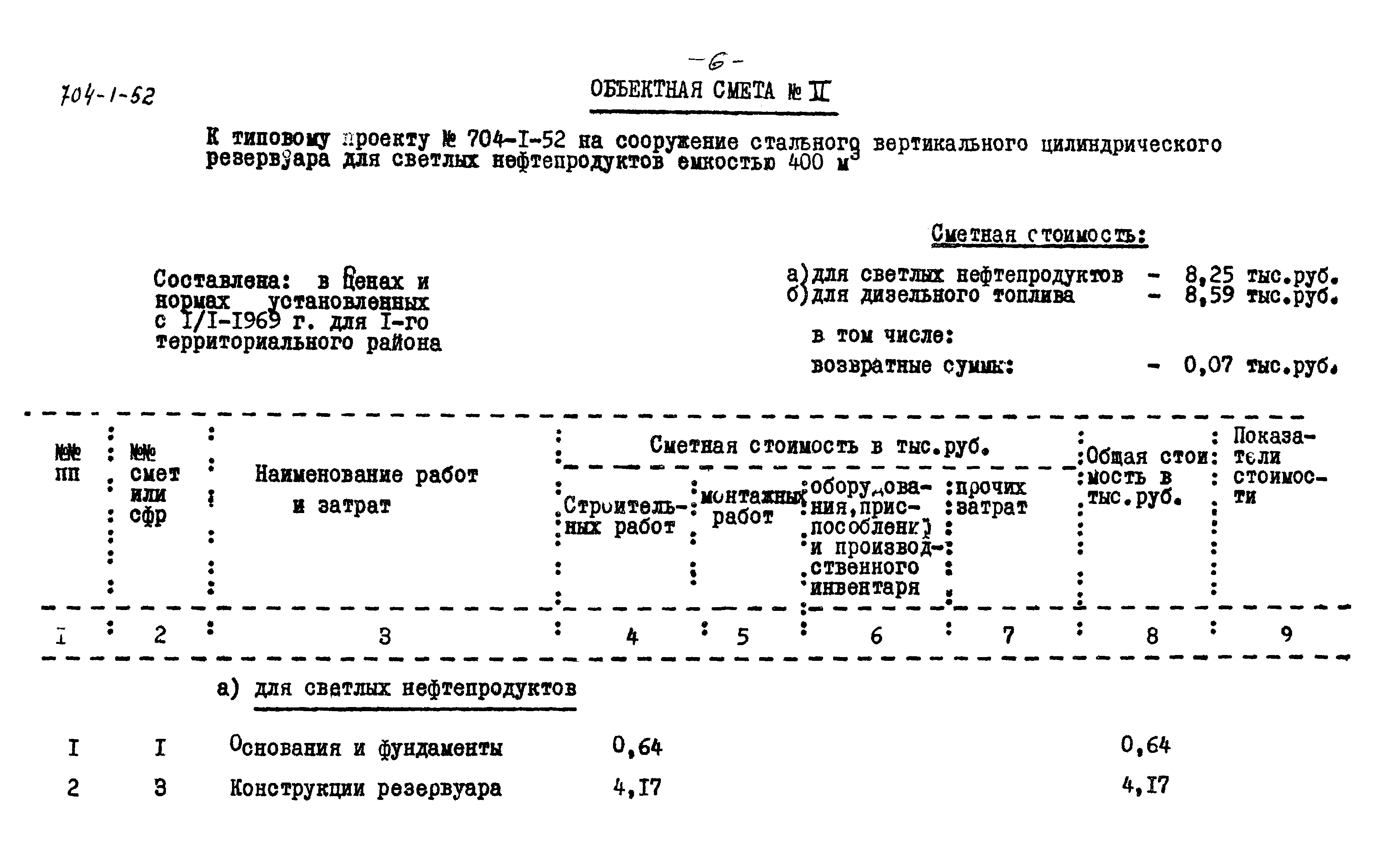 Типовой проект 704-1-52