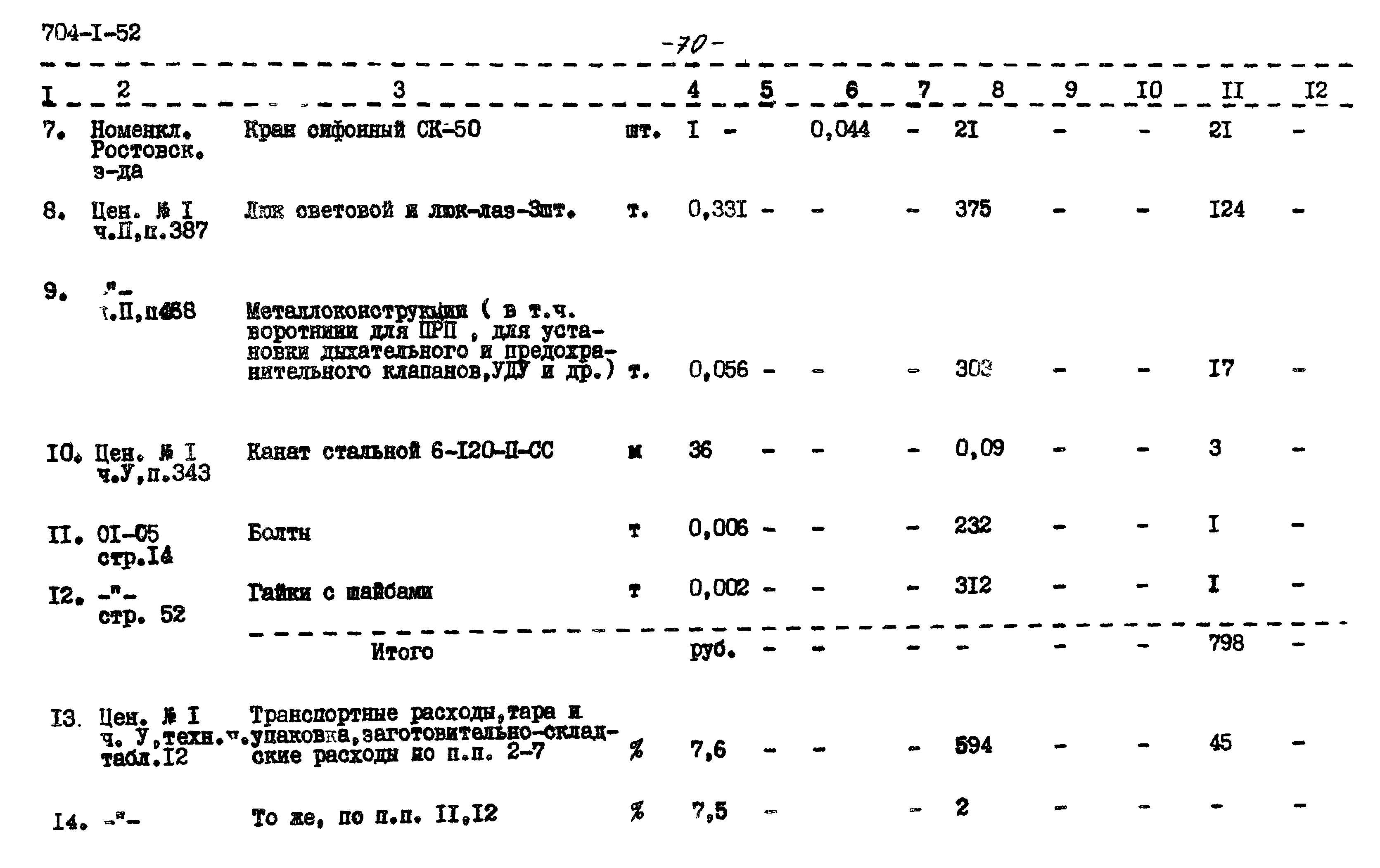 Типовой проект 704-1-52