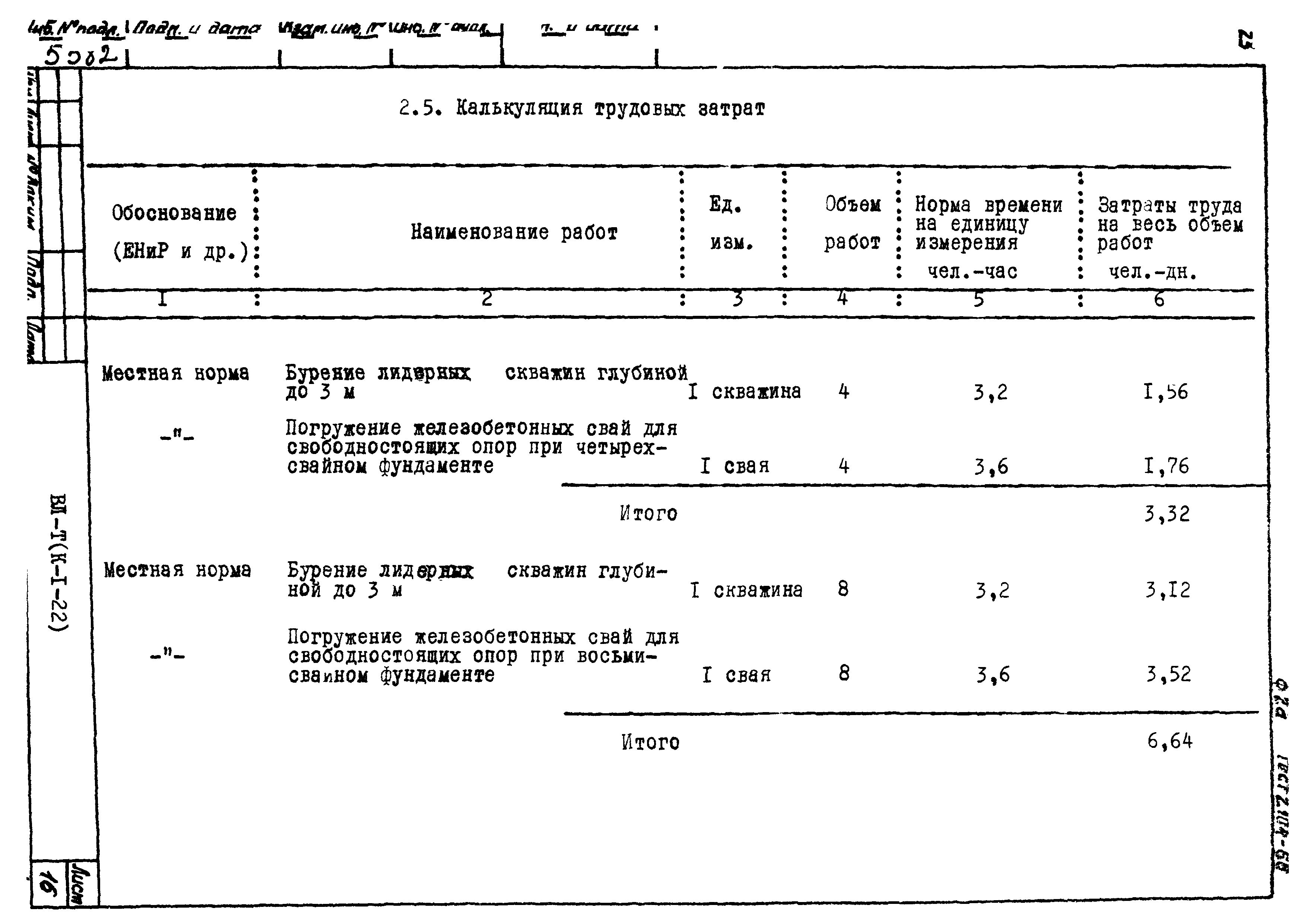 Технологическая карта К-1-22-1