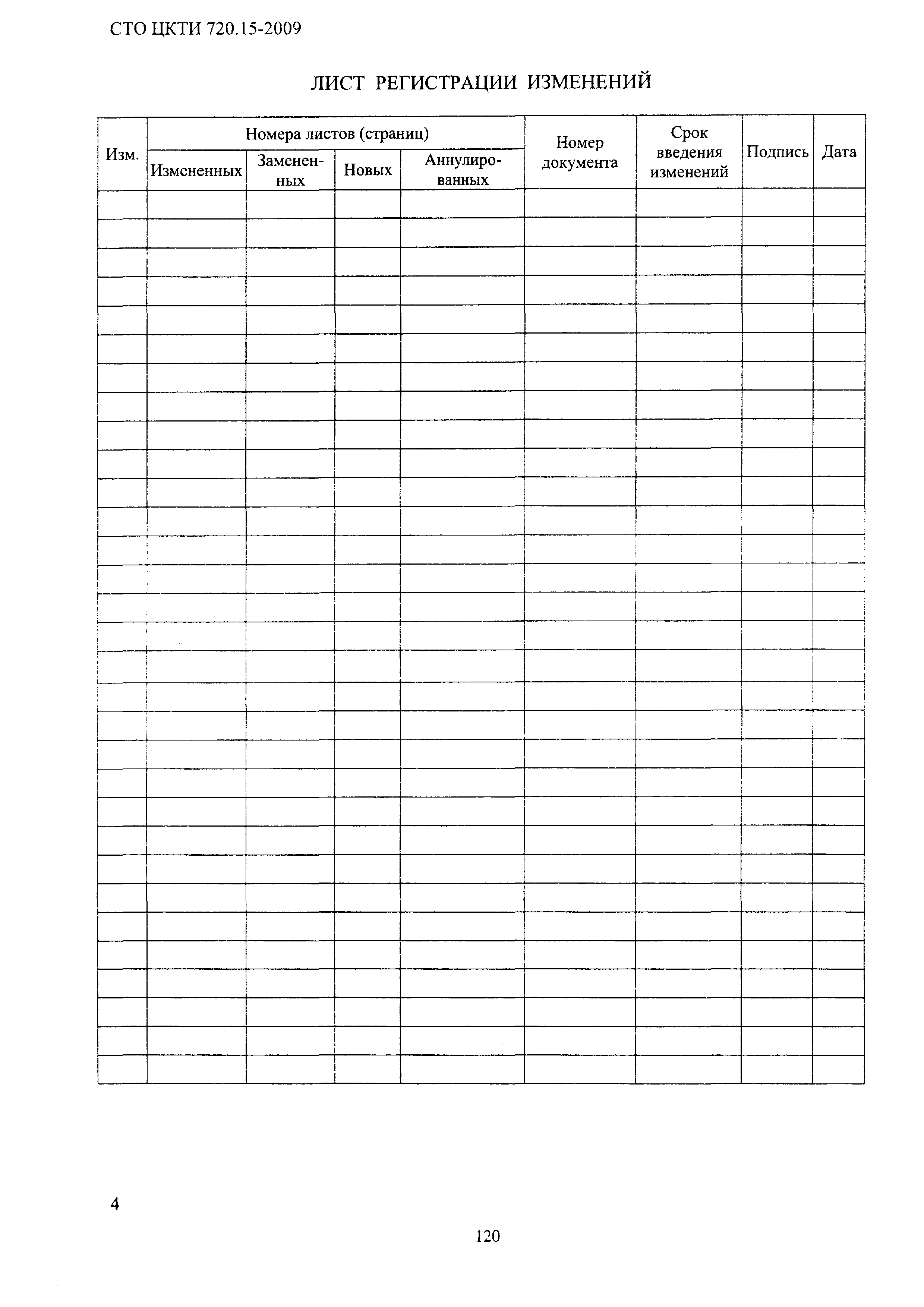 СТО ЦКТИ 720.15-2009