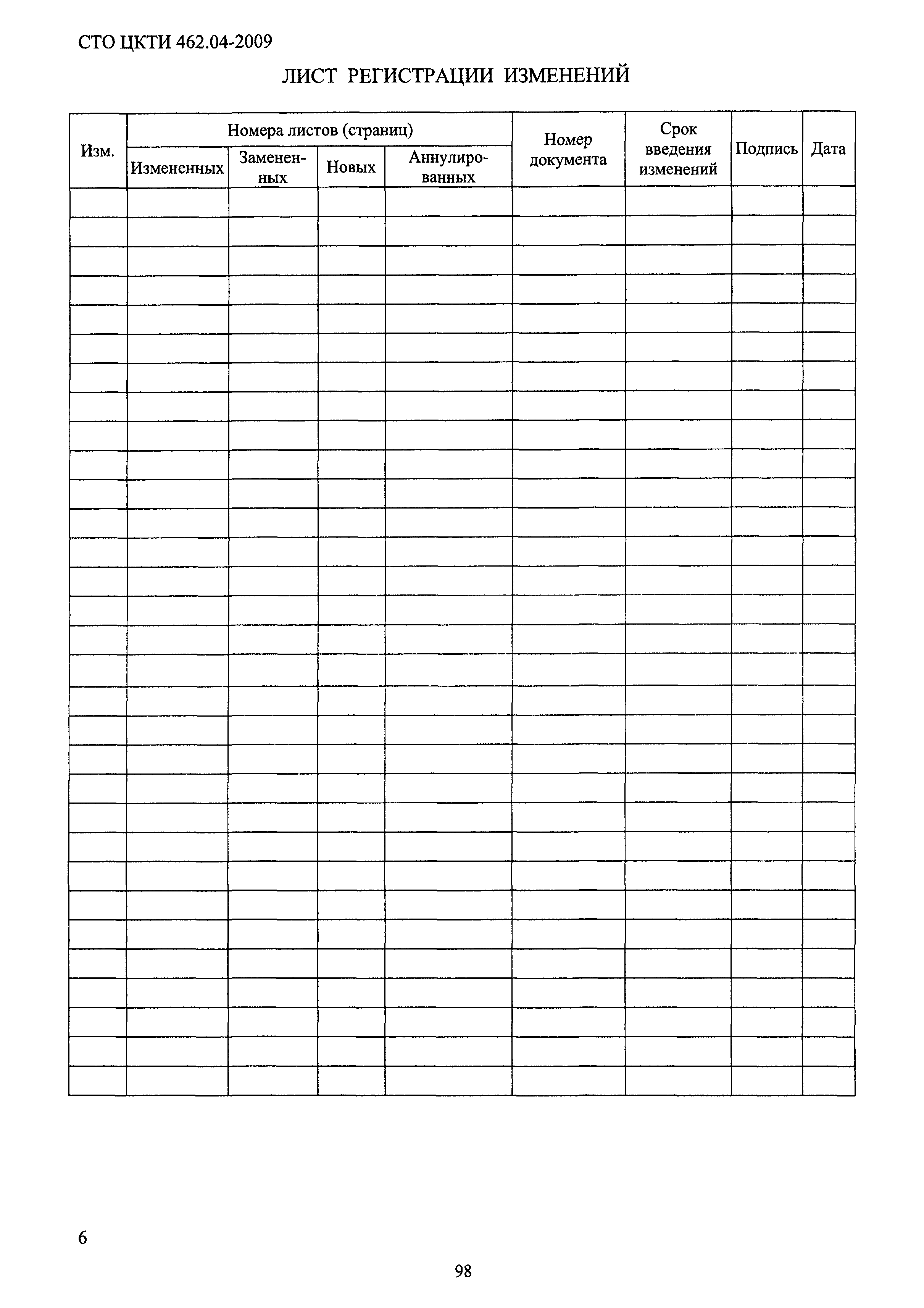 СТО ЦКТИ 462.04-2009