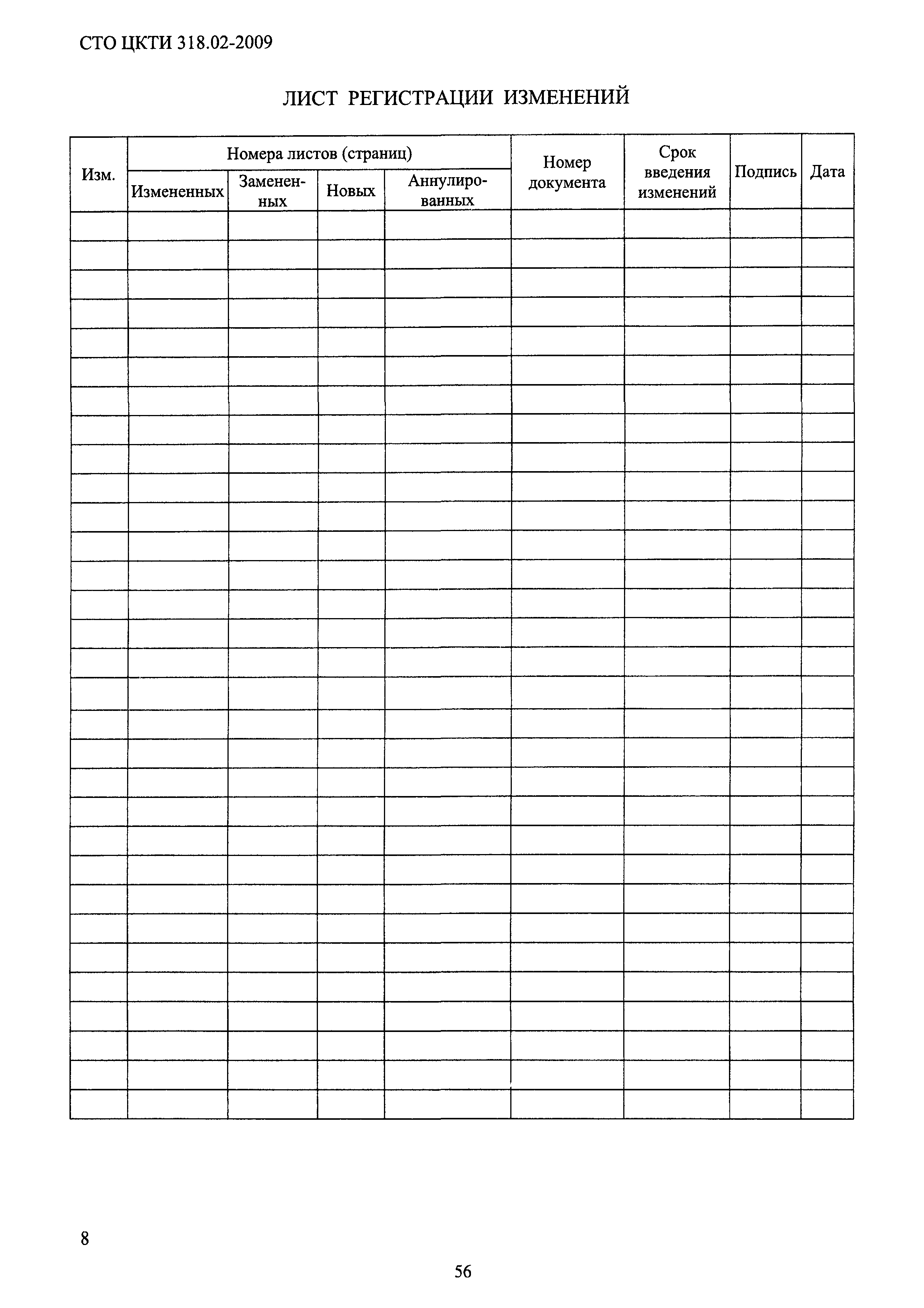 СТО ЦКТИ 318.02-2009