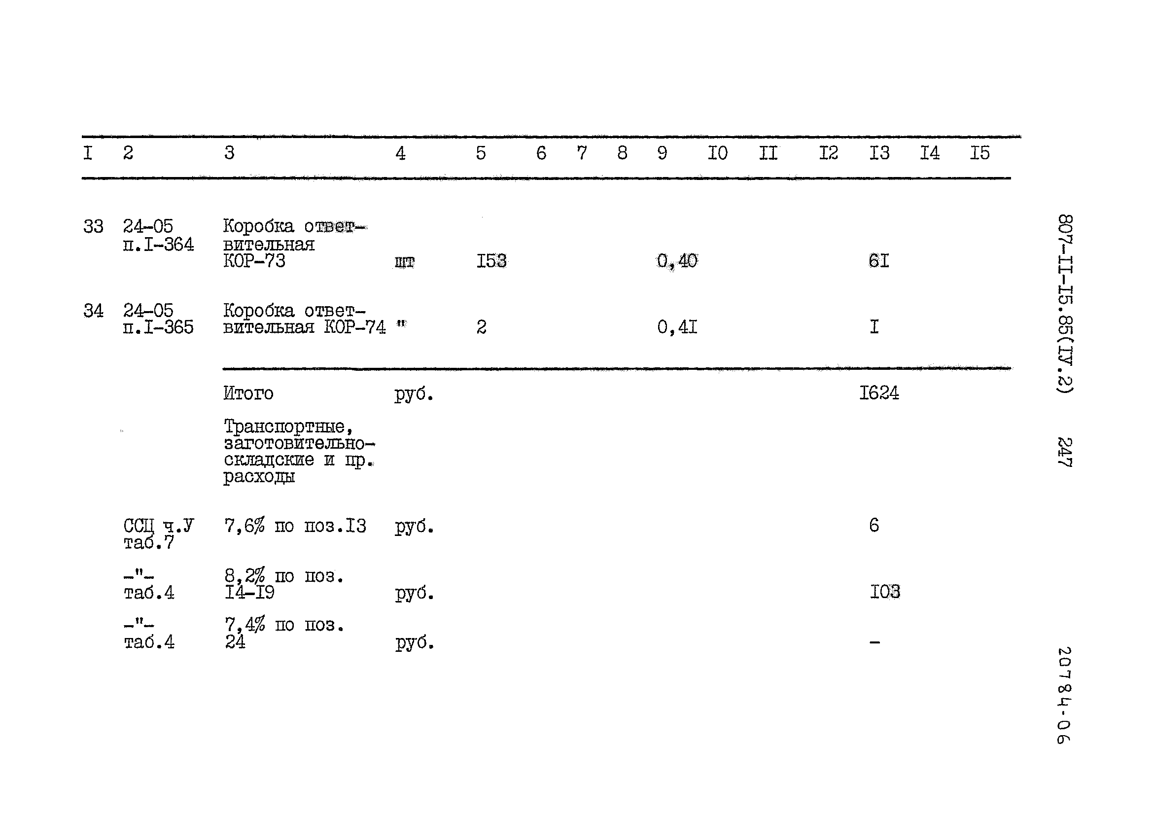 Типовой проект 807-11-15.85