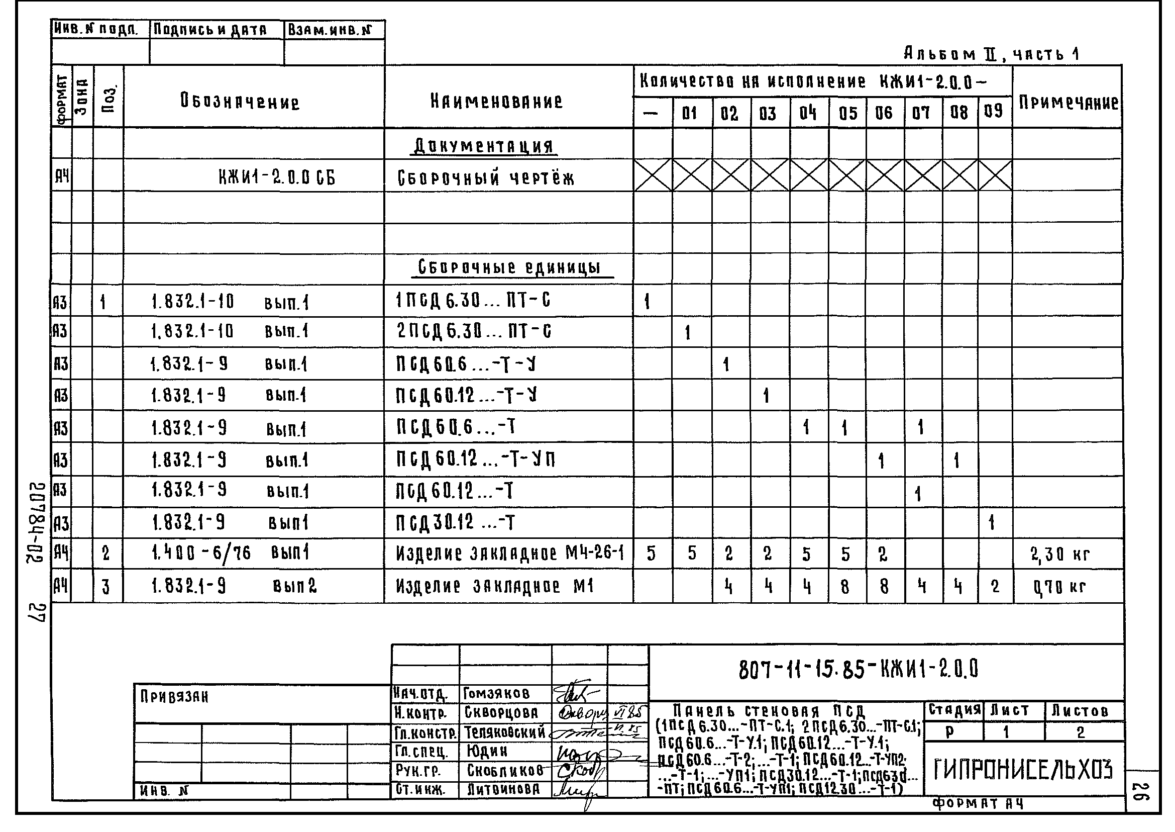 Типовой проект 807-11-15.85