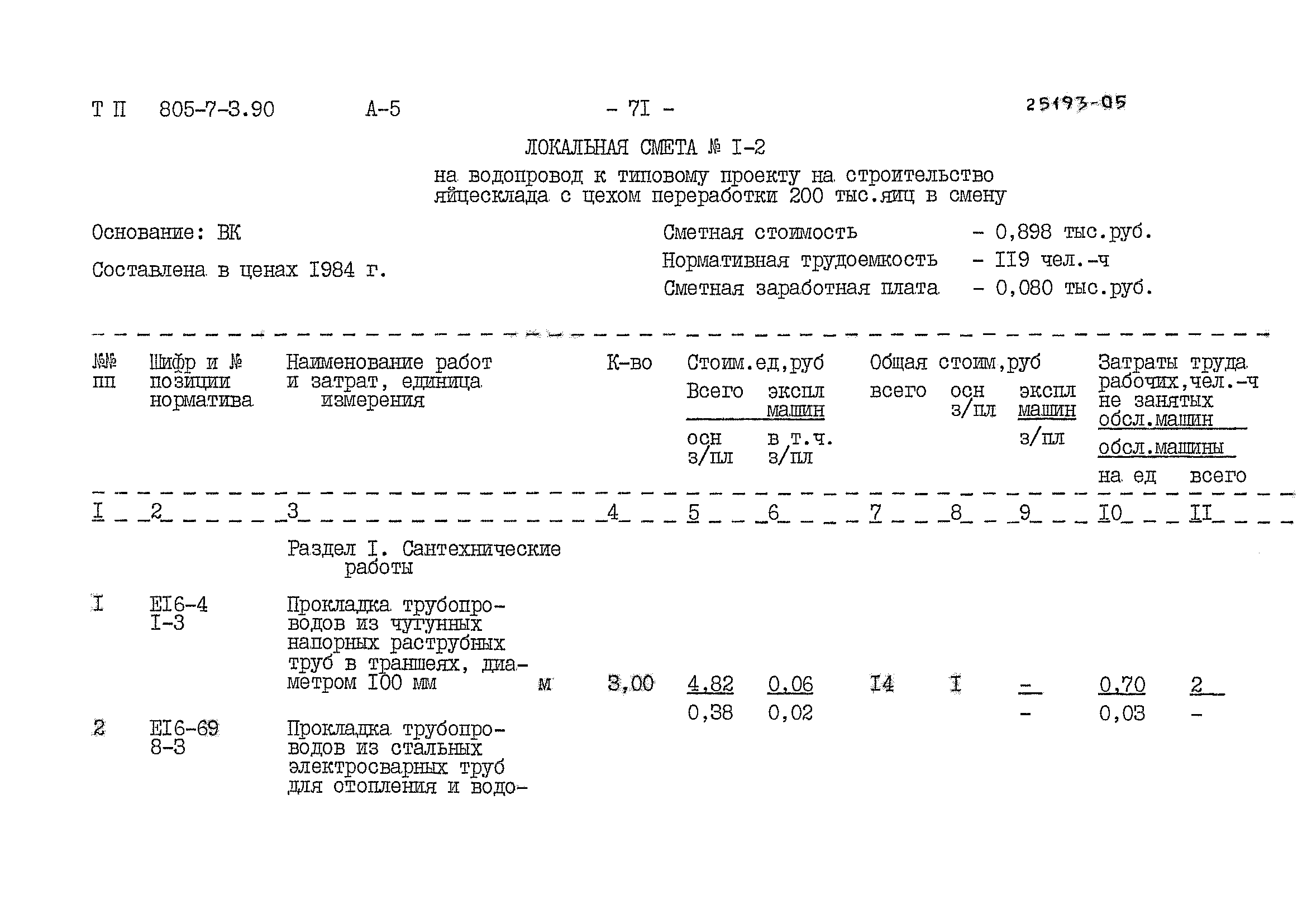 Типовой проект 805-7-3.90