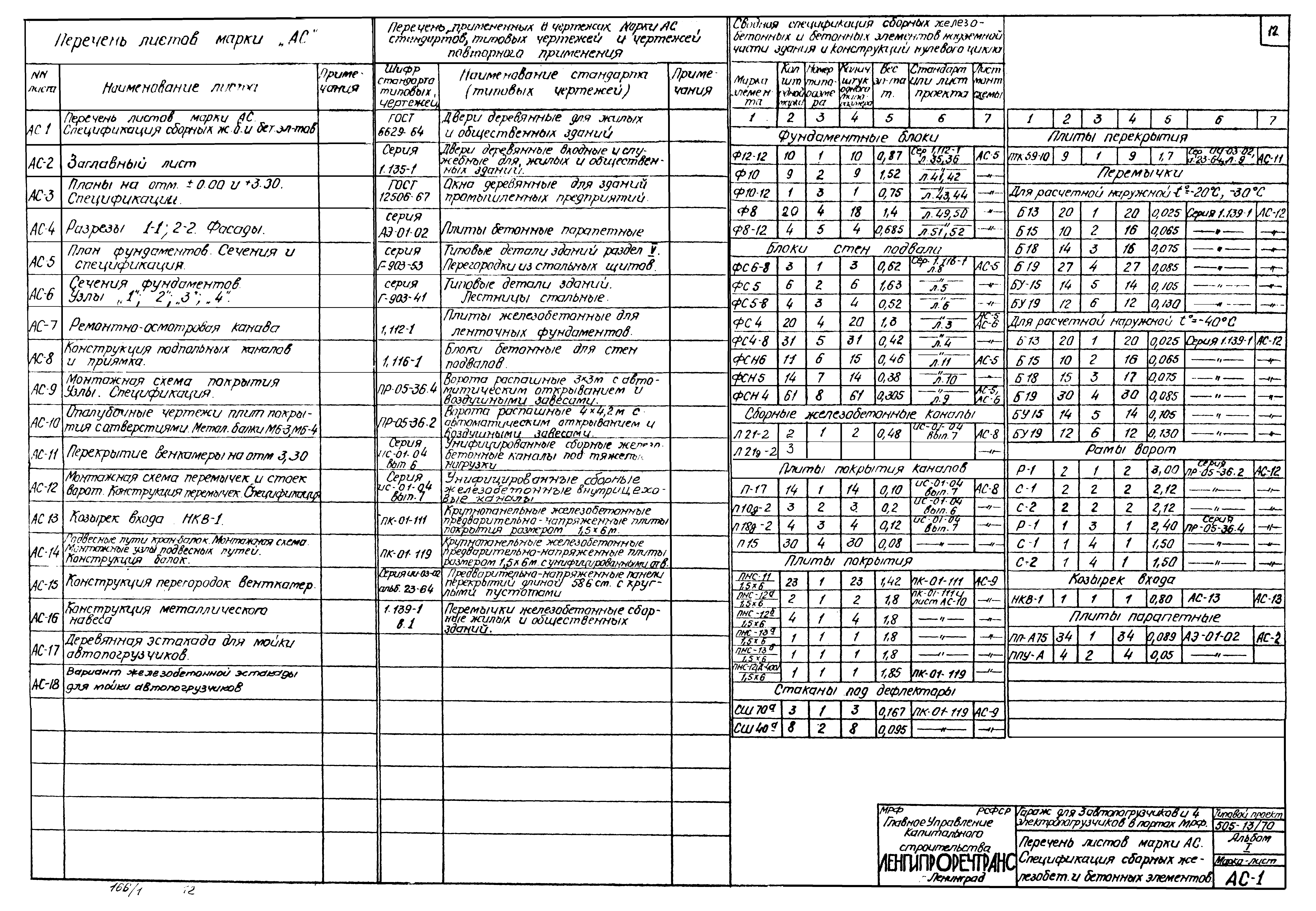 Типовой проект 505-13/70