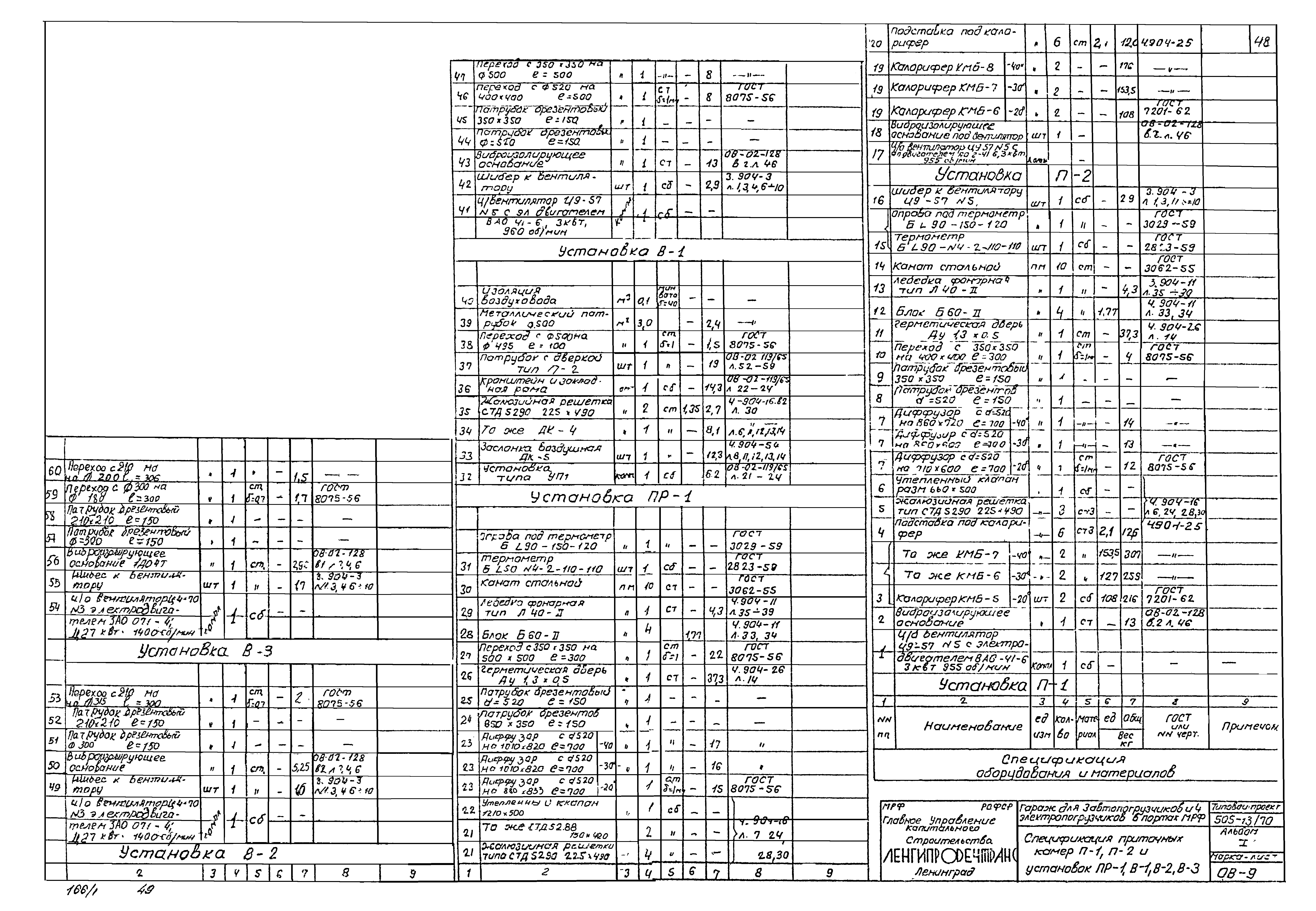 Типовой проект 505-13/70