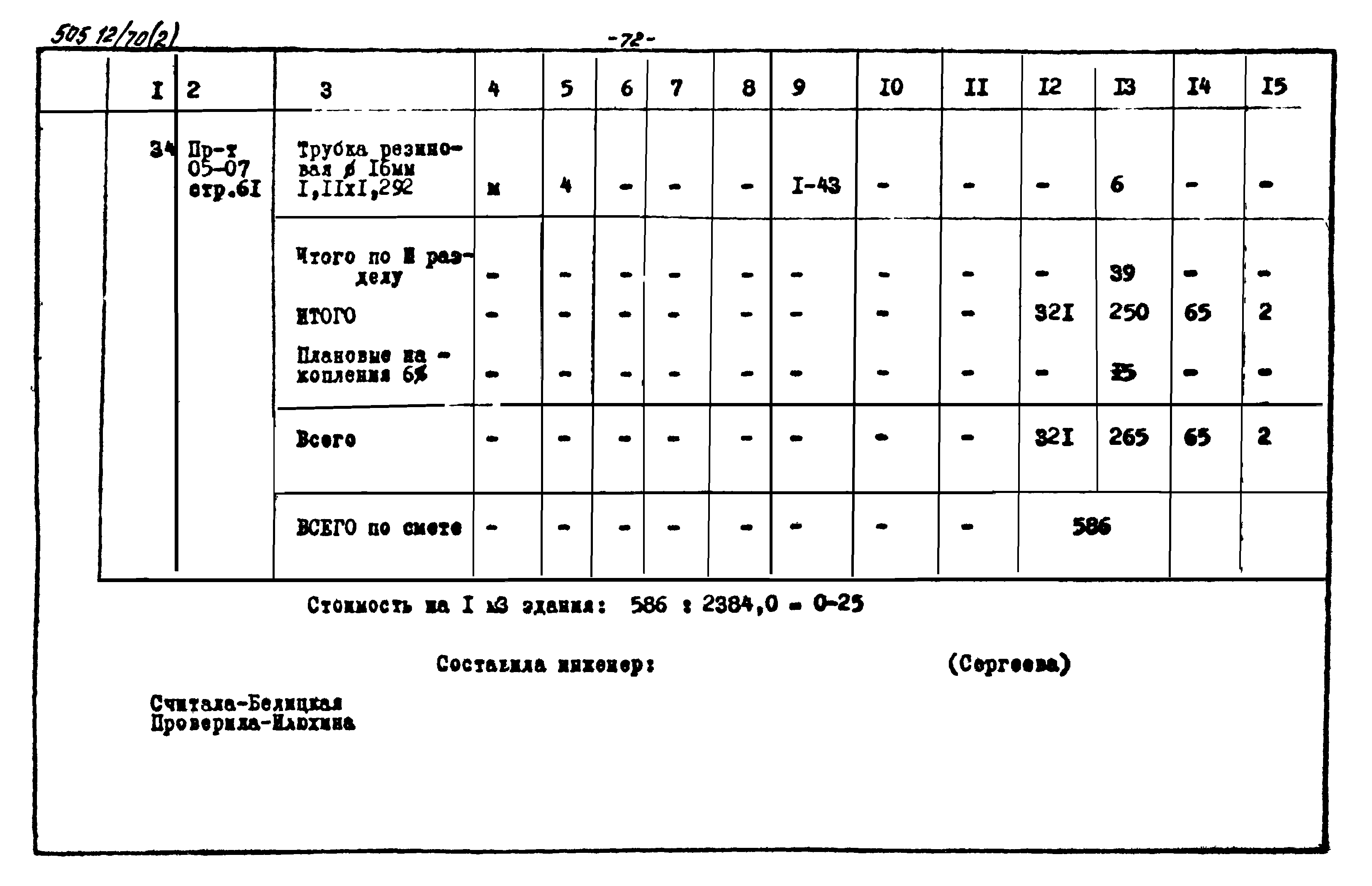 Типовой проект 505-12/70