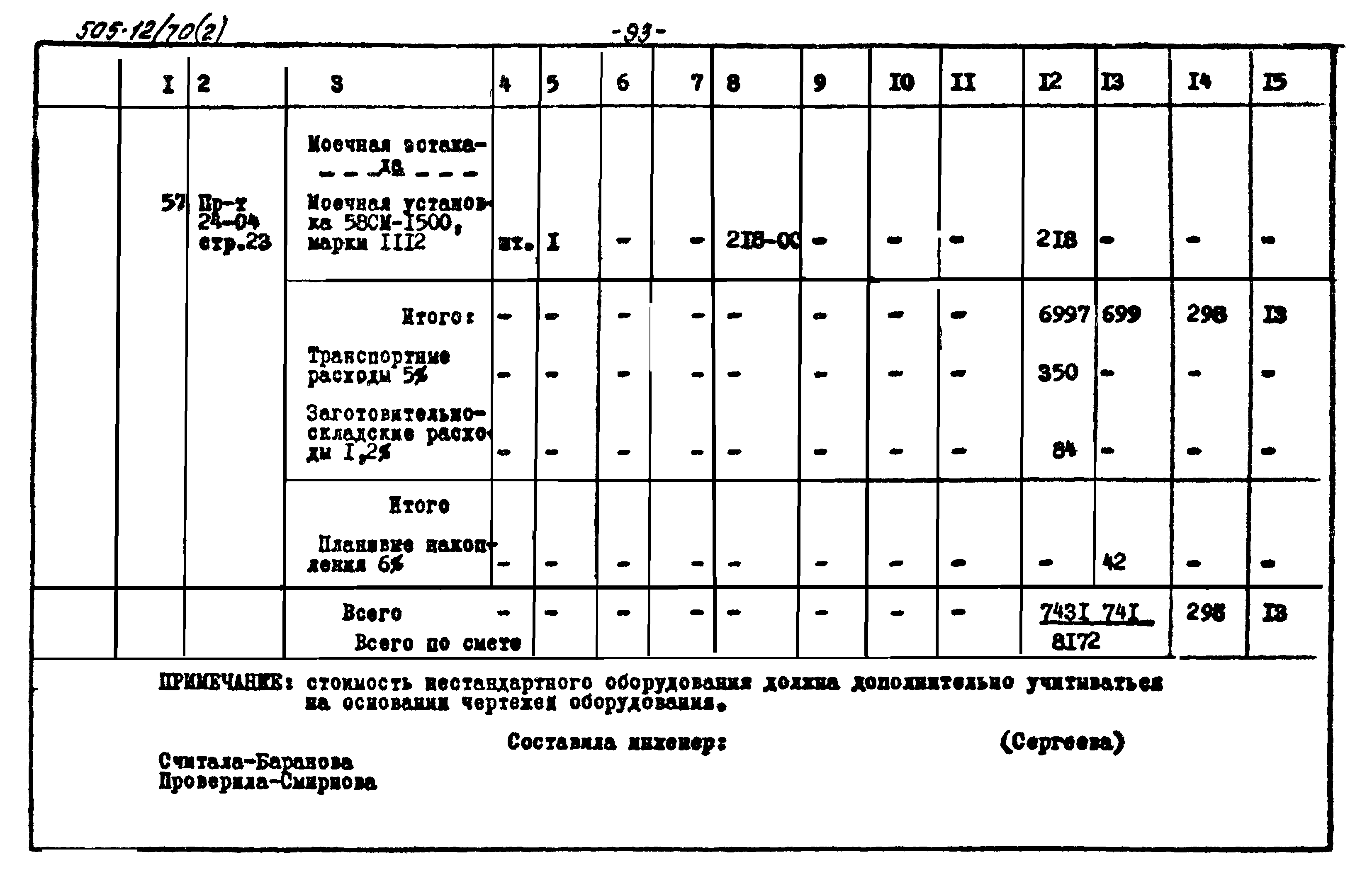 Типовой проект 505-12/70